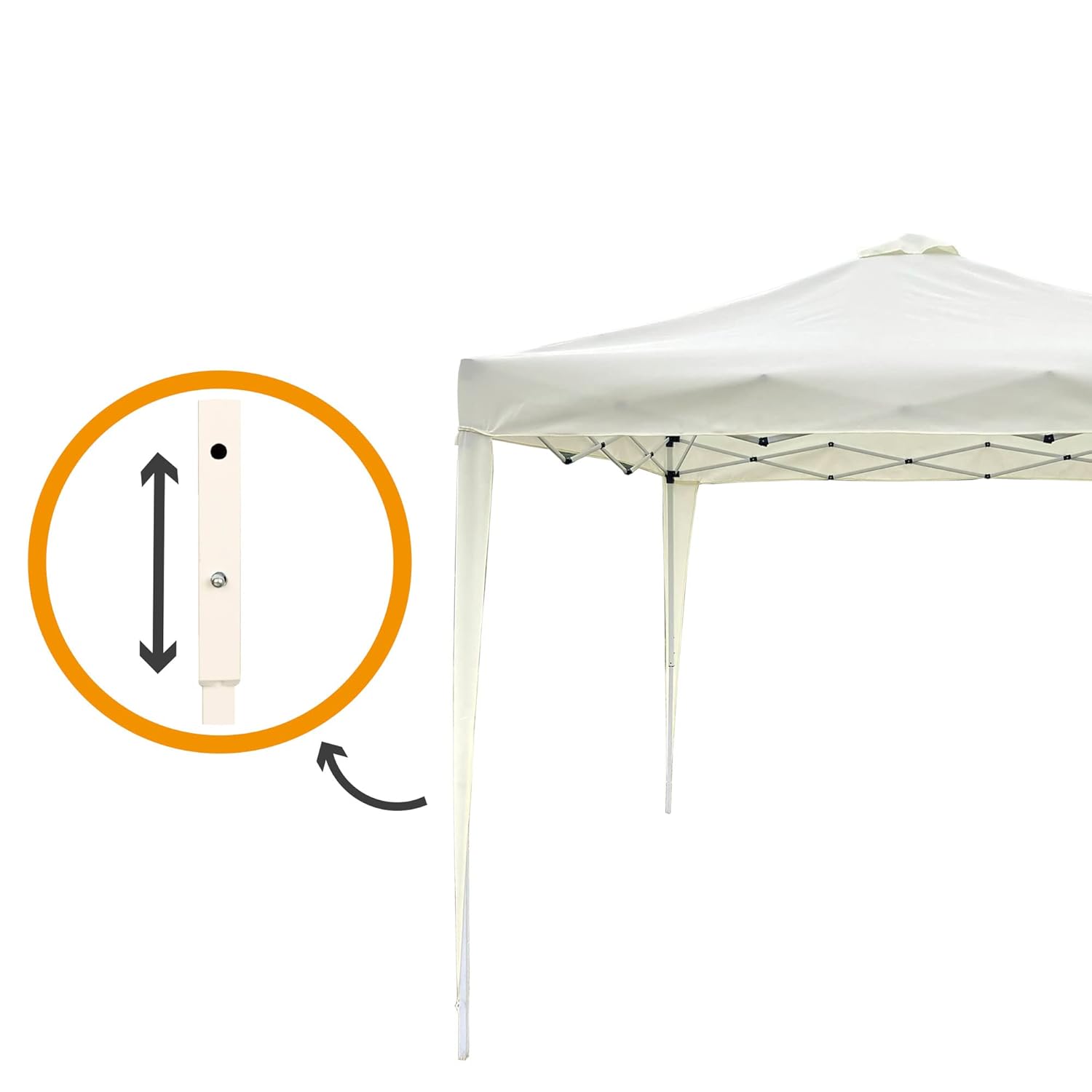 Aktive Tenda Pieghevole 3x3m, Beige - immagine 7