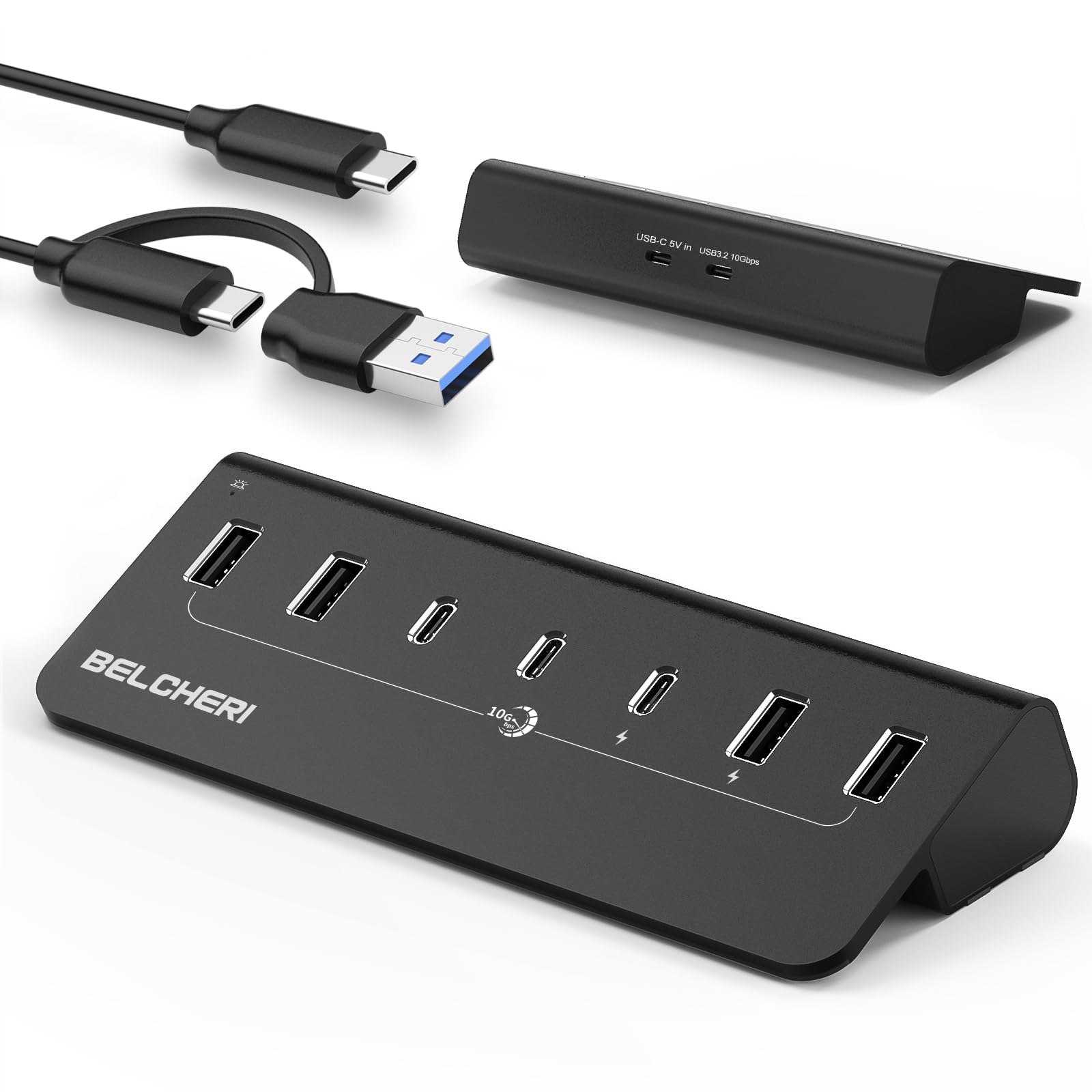Belcheri Hub USB C a 7 Porte con Alimentatore