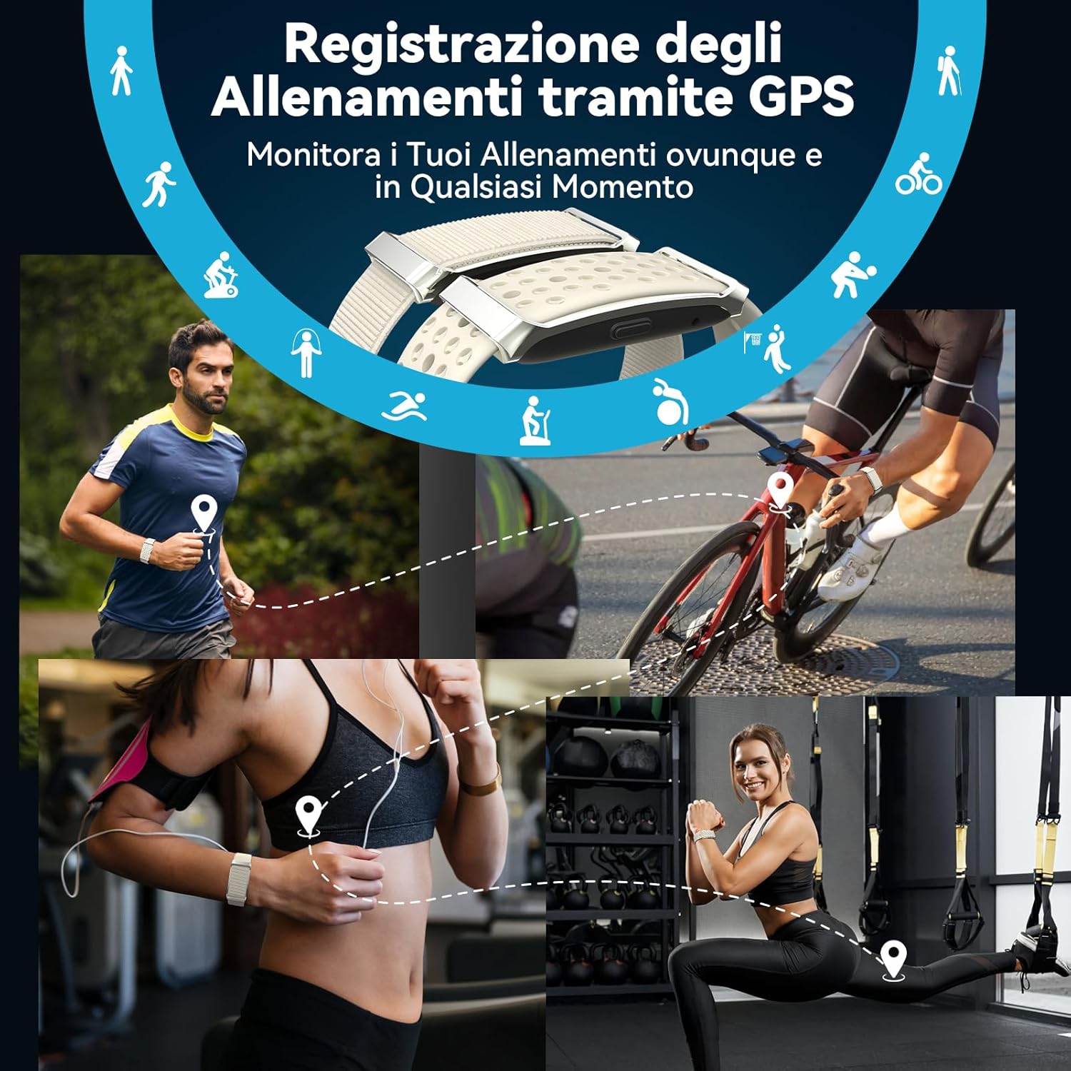 Iso Tech Smart Braccialetto Fitness Band IP68 - immagine 4