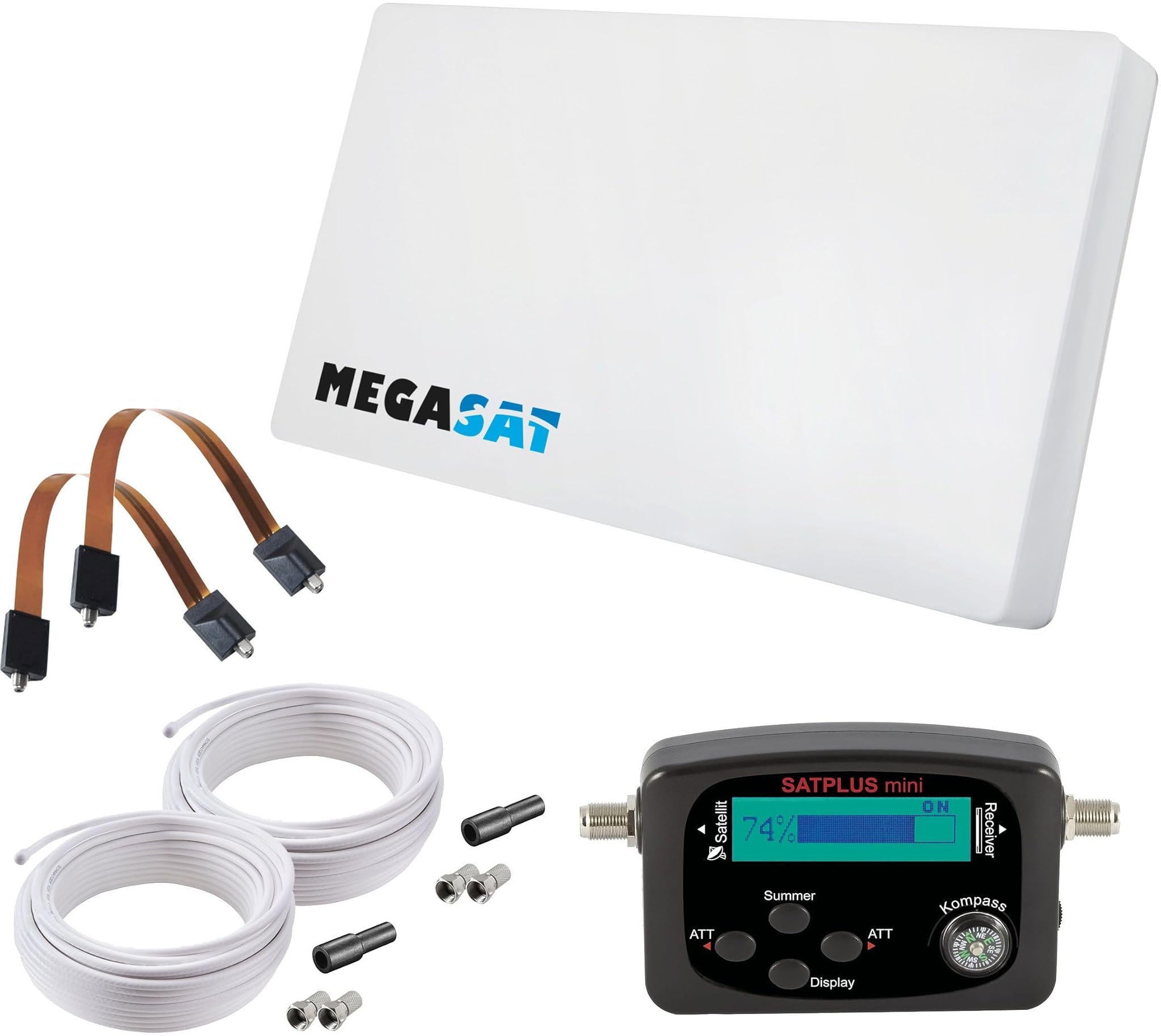 Megasat Antenna Piatta Set D2 Profi-Line, Bianco