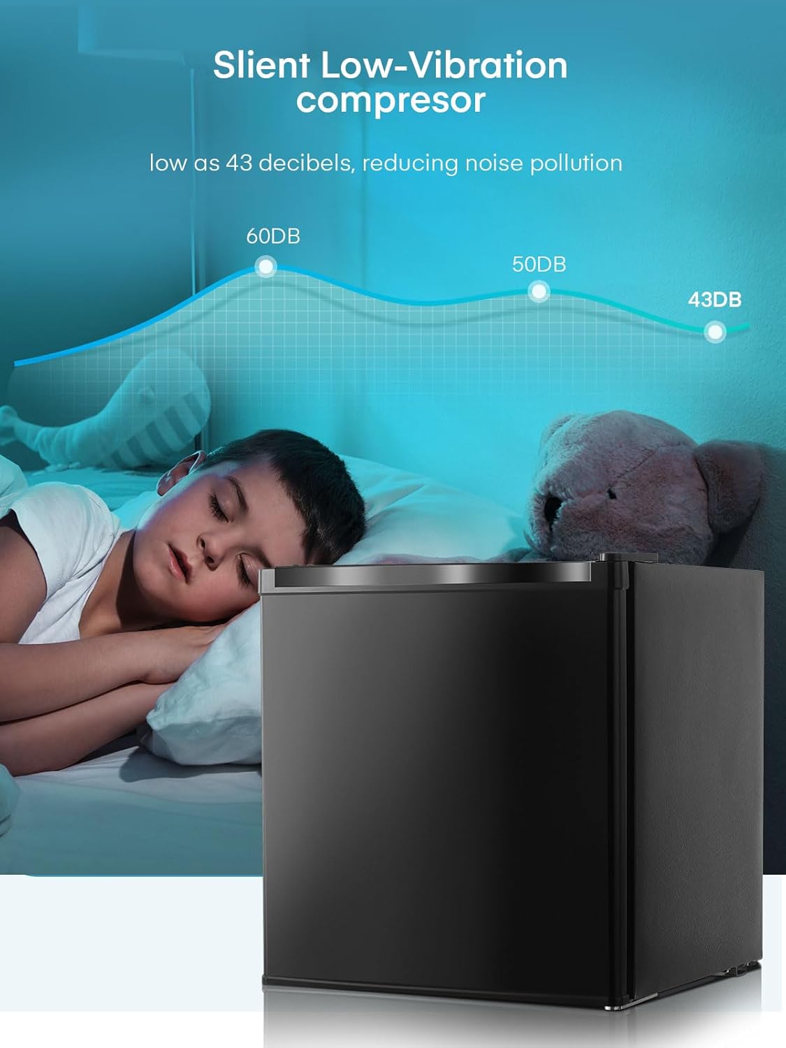 Fohere Mini Congelatore 32L, Nero - immagine 5