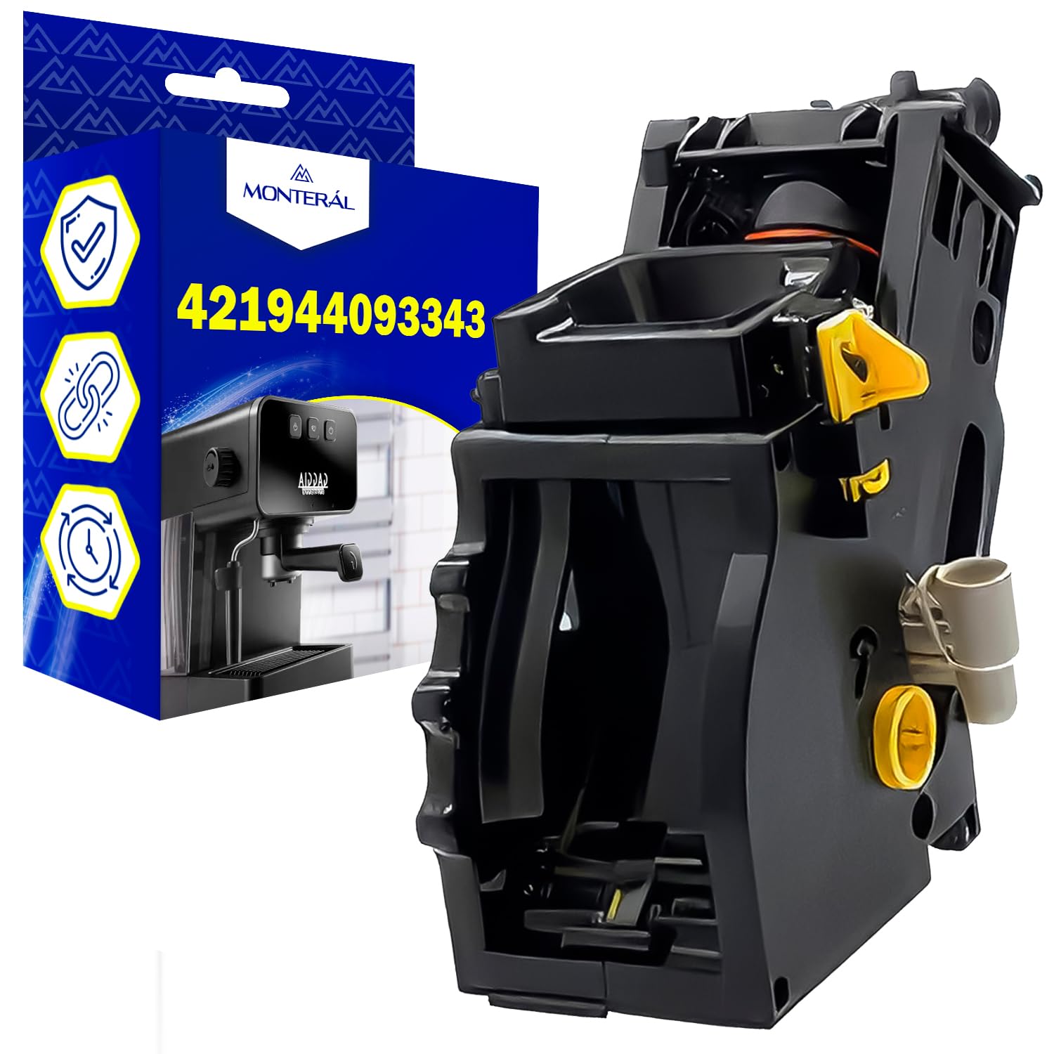 Gruppo per Macchina Caffè 8 g 5 bar V3 con Codice Originale 421944093343 per Gaggia per Philips per Saeco - Garanzia di 10 Anni