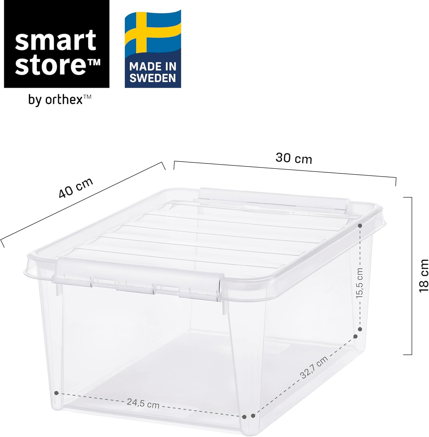 Smartstore - 10 Contenitori Plastica con Coperchio 14L - immagine 2