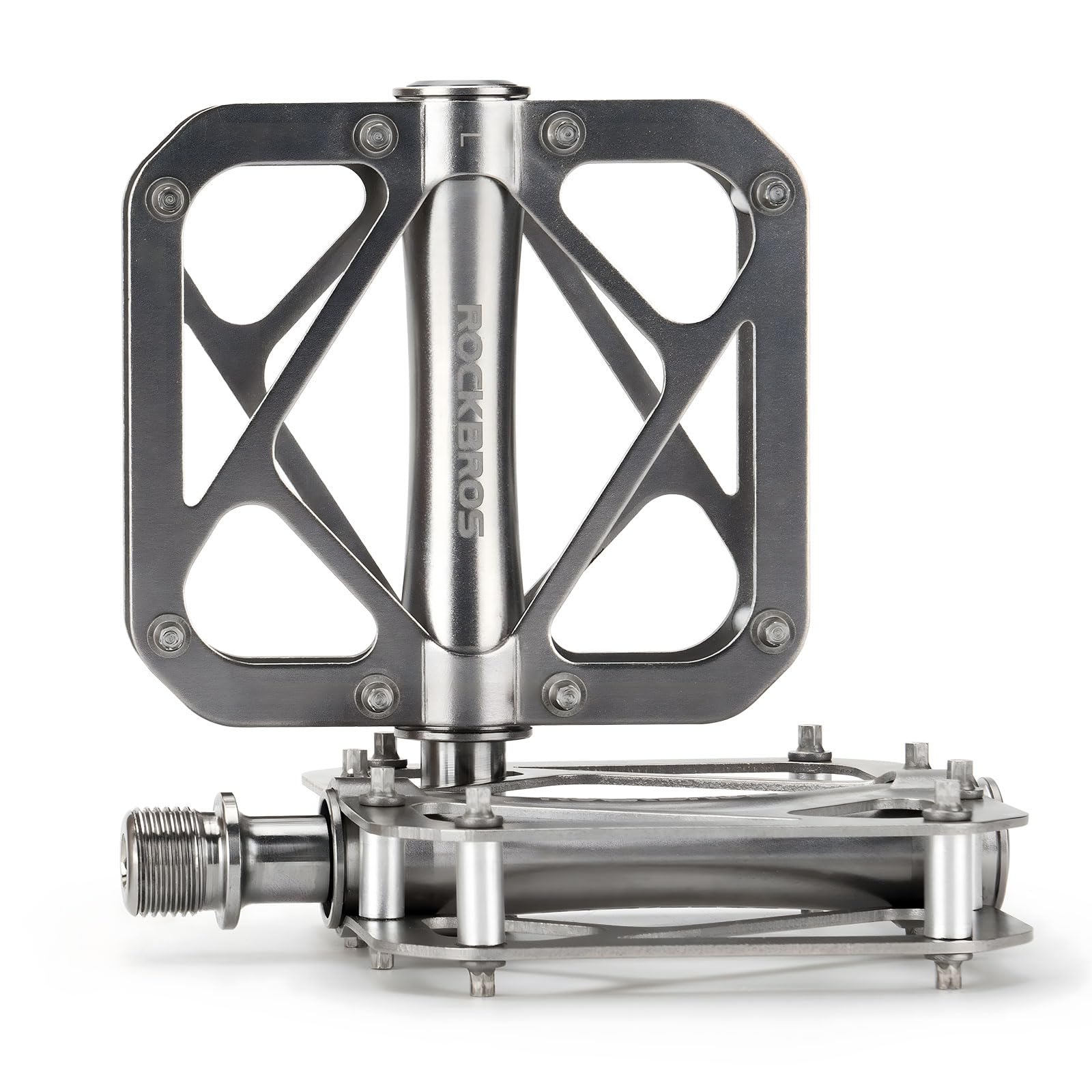 ROCKBROS Pedali Bici in Titanio 9/16" Flat