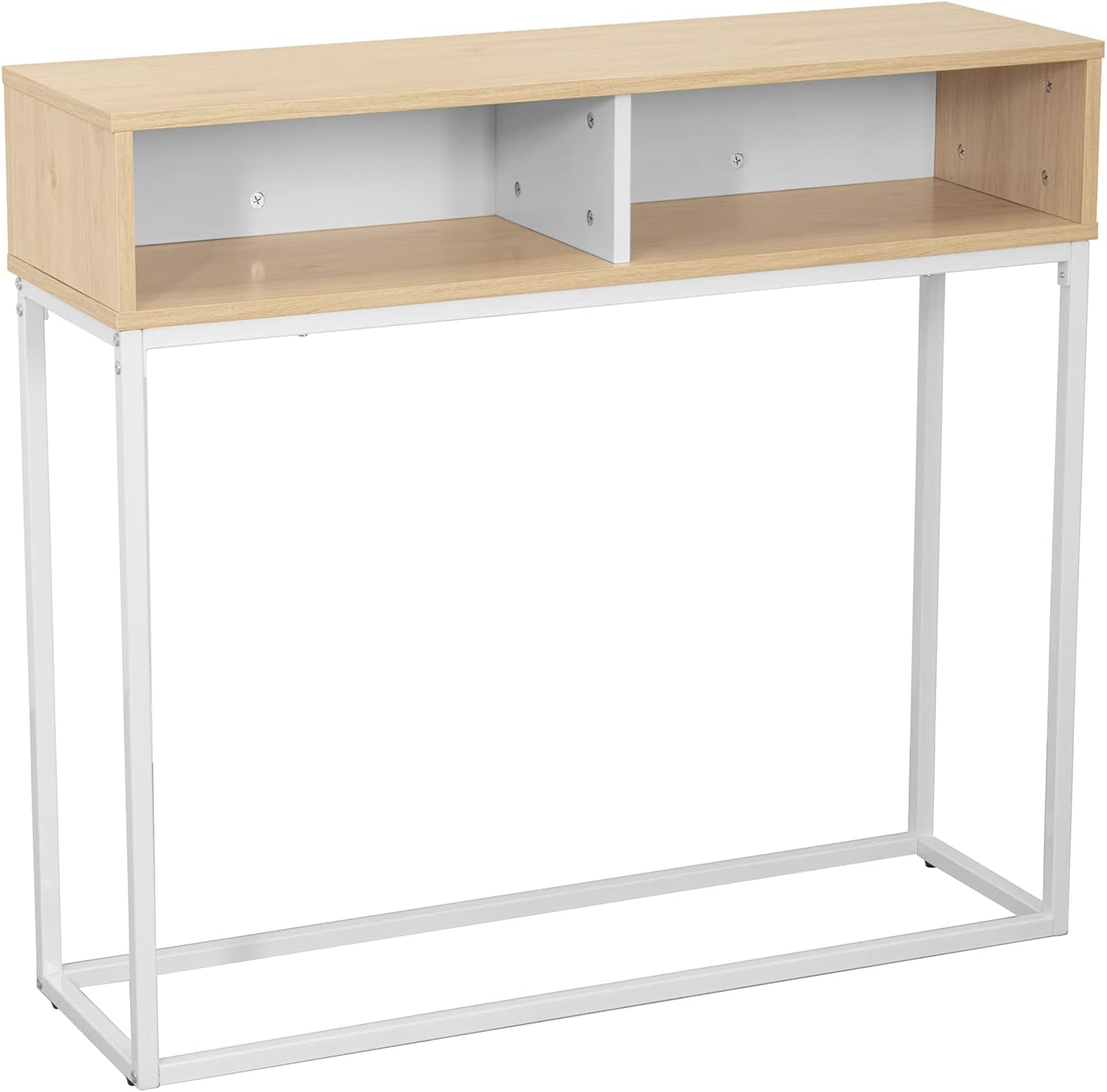 Drw Tavolo d'Ingresso in Metallo e Legno MDF 100x30x91cm