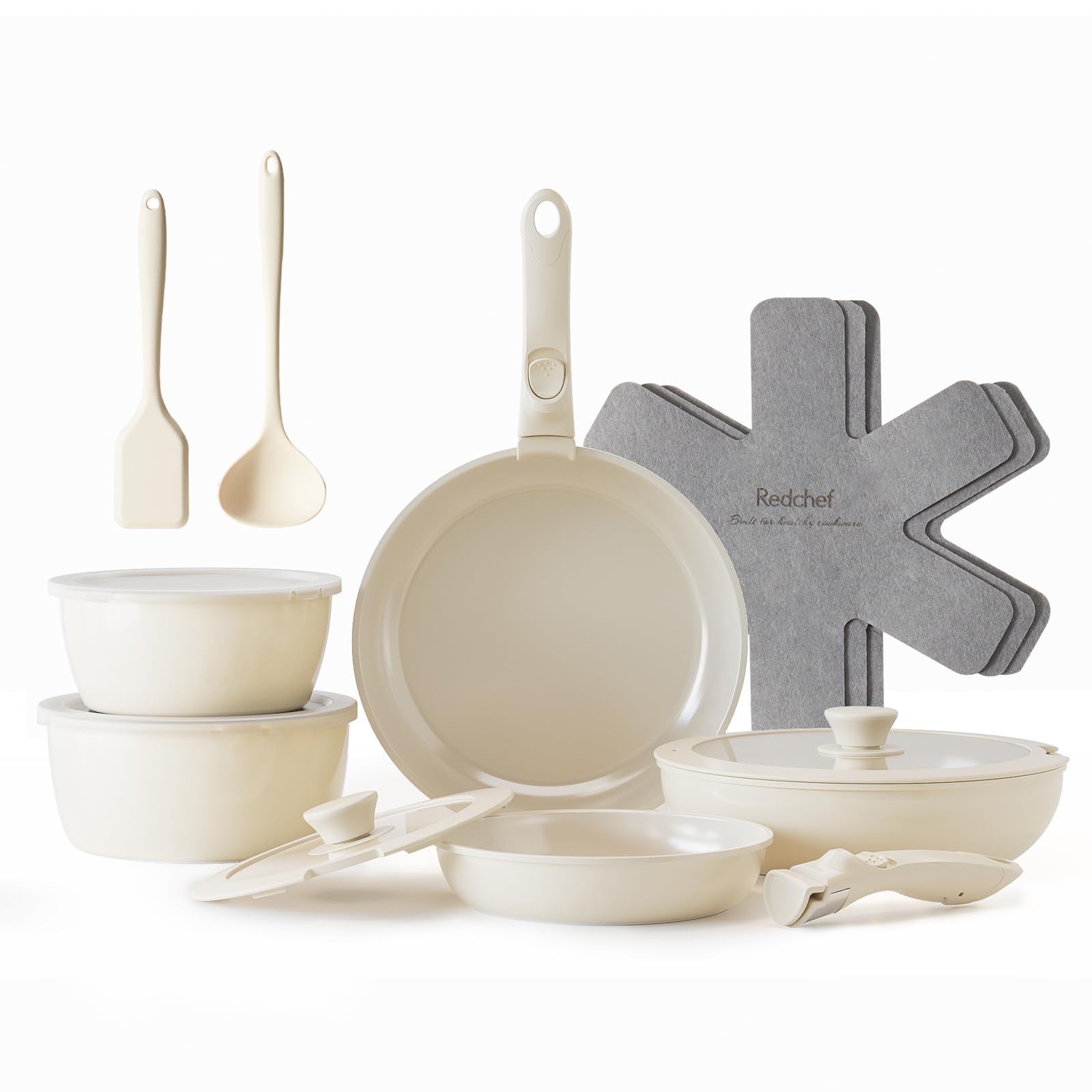 Redchef Set di Pentole 16 Pezzi Antiaderente in Ceramica