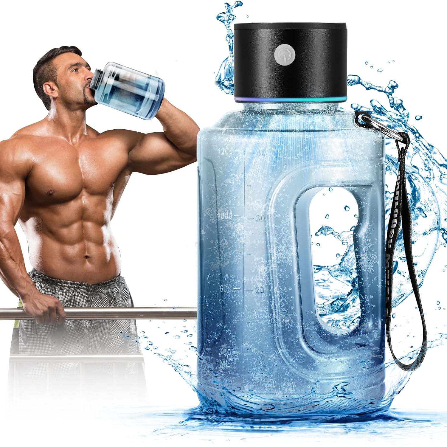 Ionizzatore Acqua 1,5L - Bottiglia Idrogeno USB Portatile - immagine 1