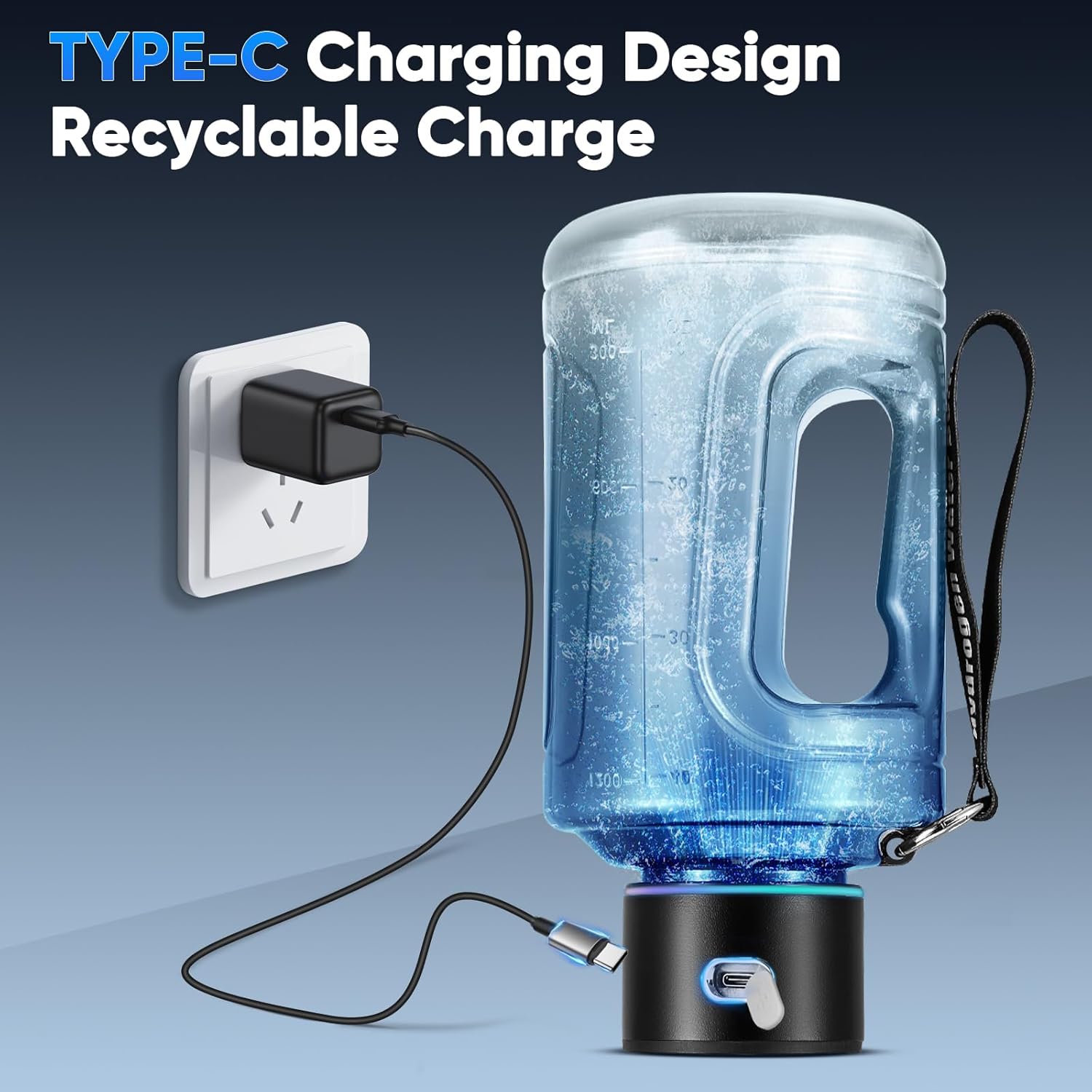 Ionizzatore Acqua 1,5L - Bottiglia Idrogeno USB Portatile - immagine 7