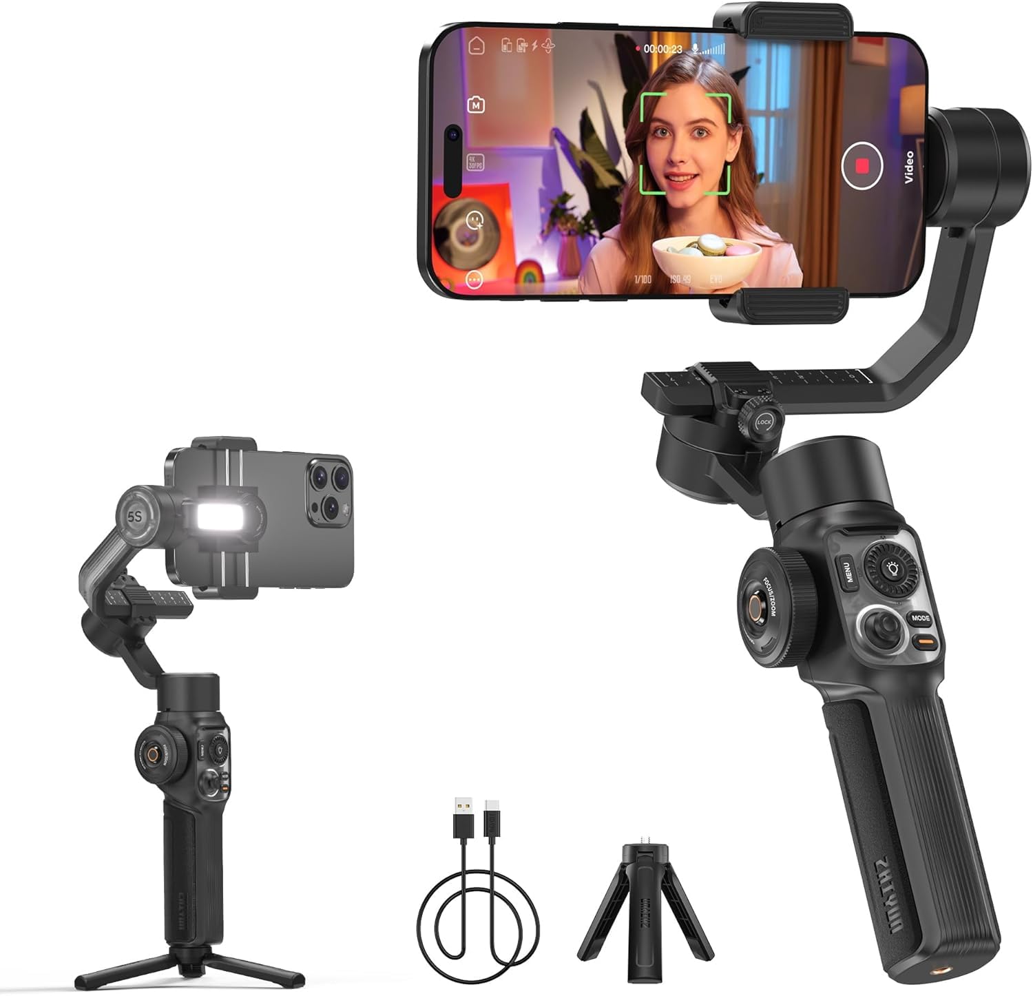 Zhiyun Smooth-5S AI - Stabilizzatore Smartphone 3 Assi