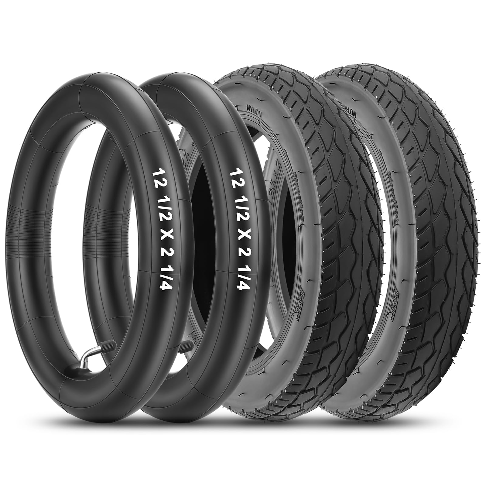 Pneumatici e Tubo 12 1/2 x 2 1/4 (57-203) con Valvola 45°