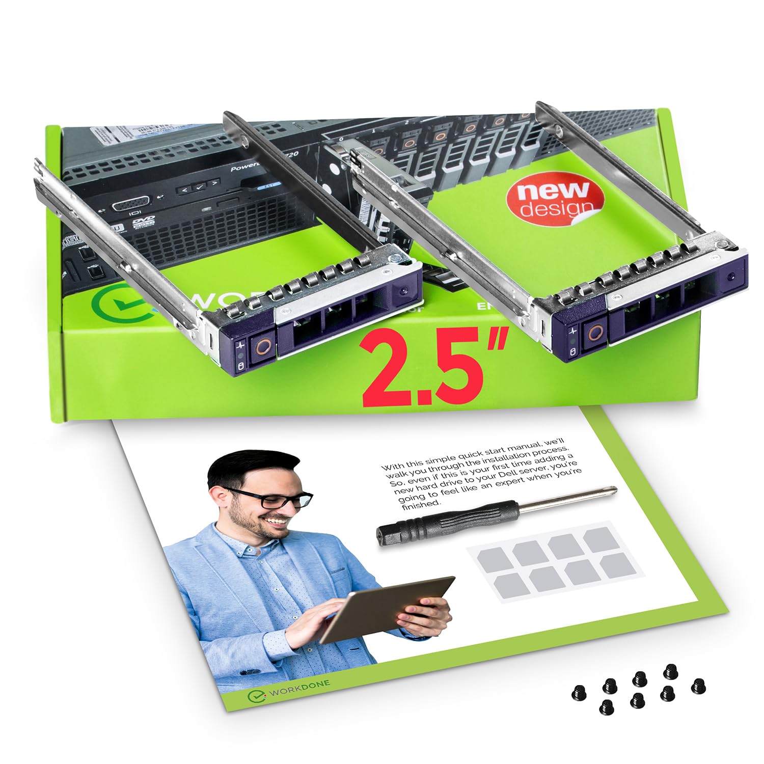 Workdone 2 Caddy 2.5" per Server Dell PowerEdge 14° Gen
