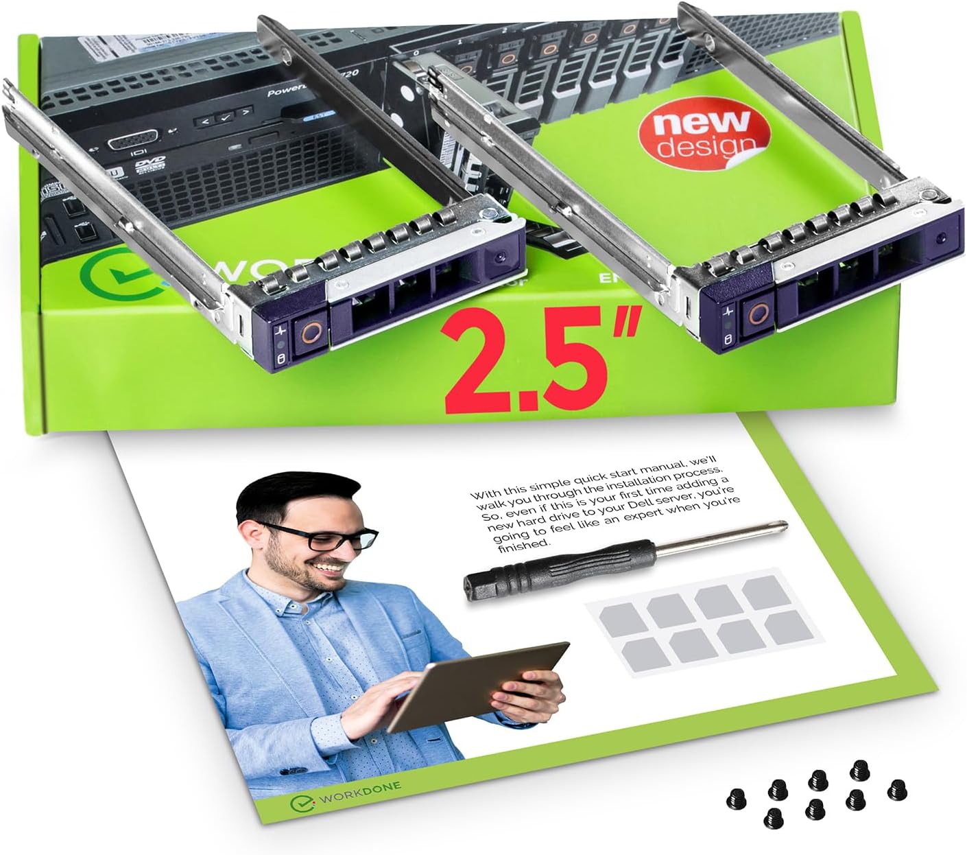 Workdone 2 Caddy 2.5" per Server Dell PowerEdge 14° Gen - immagine 1