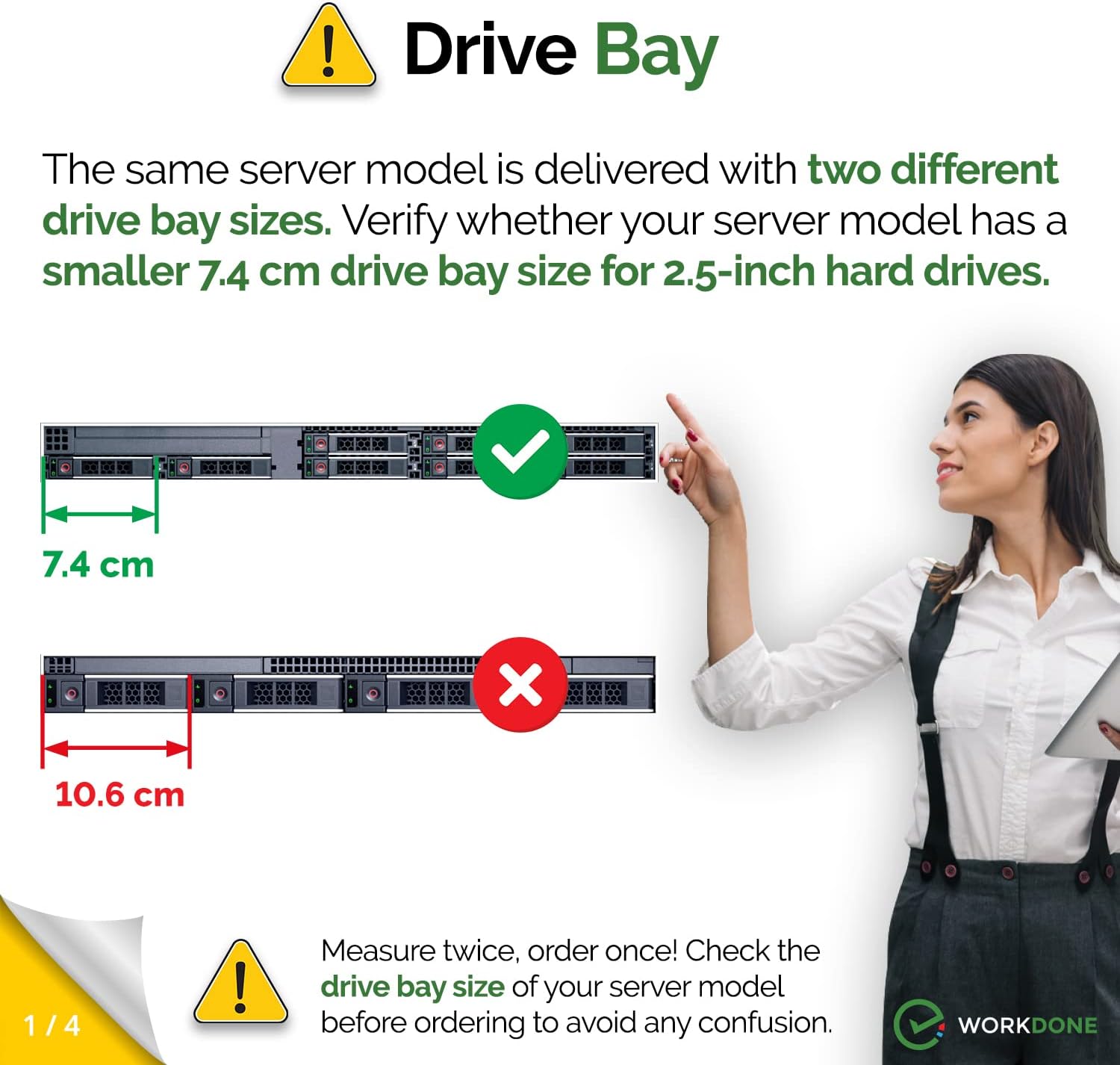 Workdone 2 Caddy 2.5" per Server Dell PowerEdge 14° Gen - immagine 2