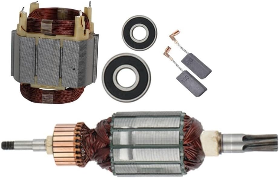 Set Statore e Rotore con Spazzole di Carbone e Cuscinetti - immagine 4