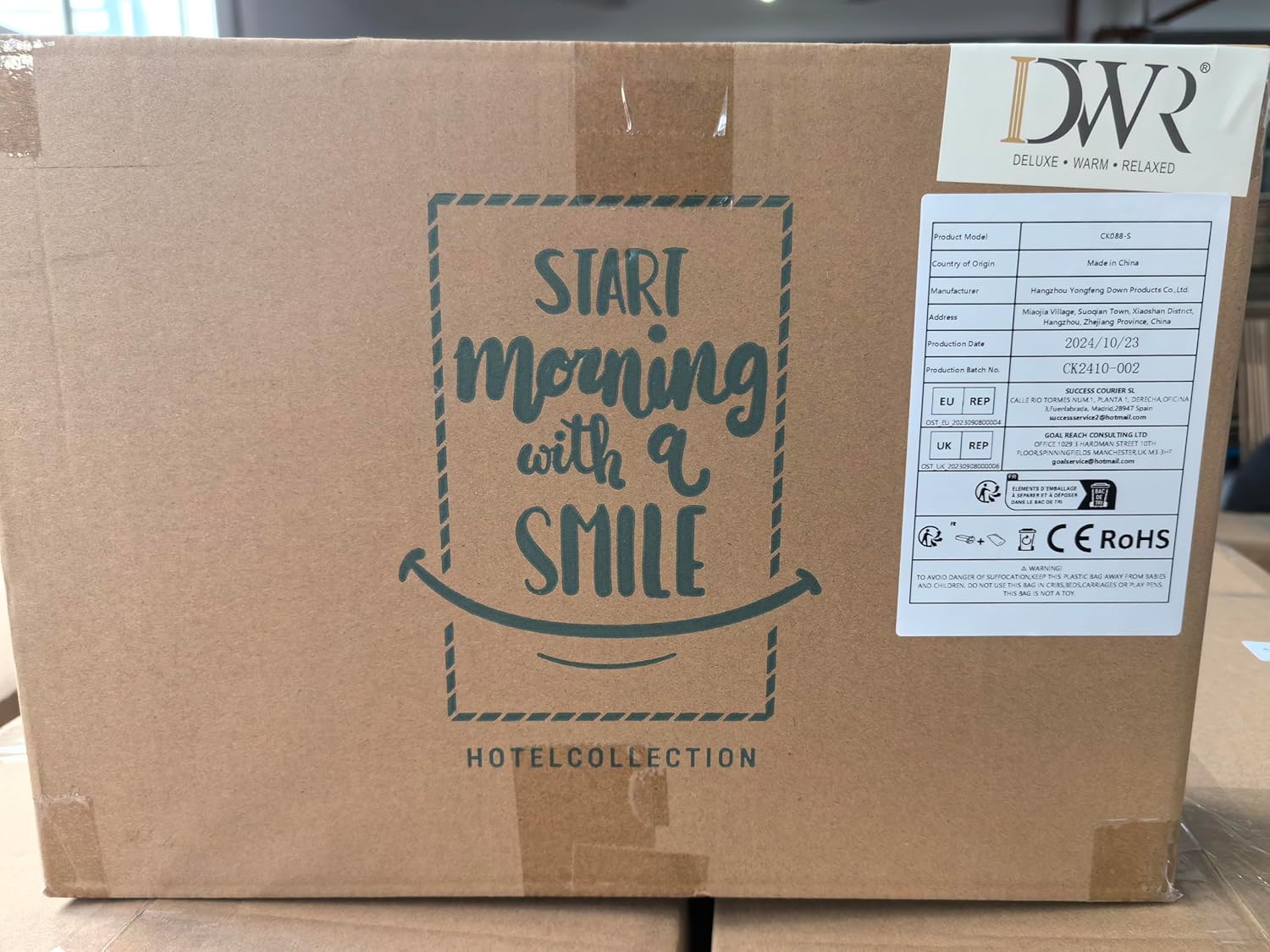 Dwr Luxury Cuscino in Piuma d'Oca 80x80cm (Set 2) - immagine 2