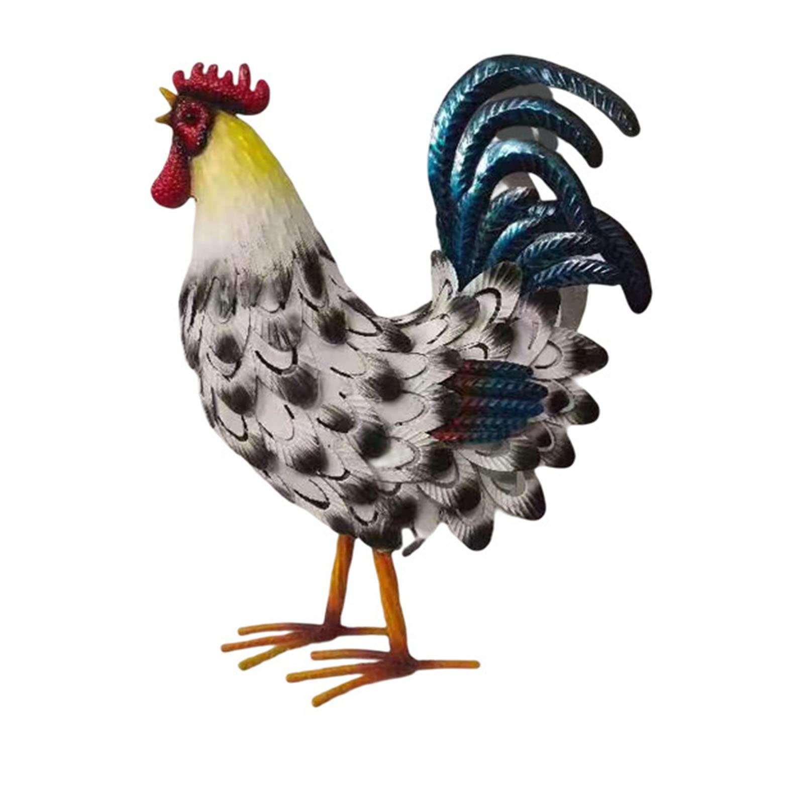 MECC Metallo Rooster Decor - Black and White