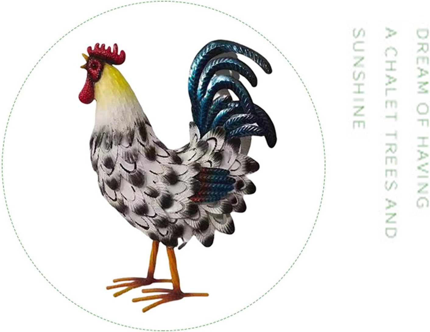 MECC Metallo Rooster Decor - Black and White - immagine 5