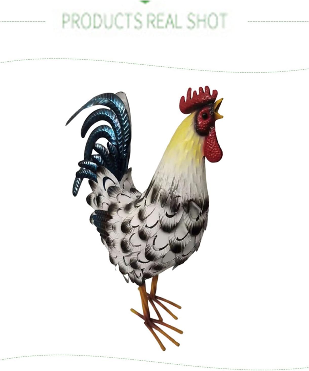 MECC Metallo Rooster Decor - Black and White - immagine 6