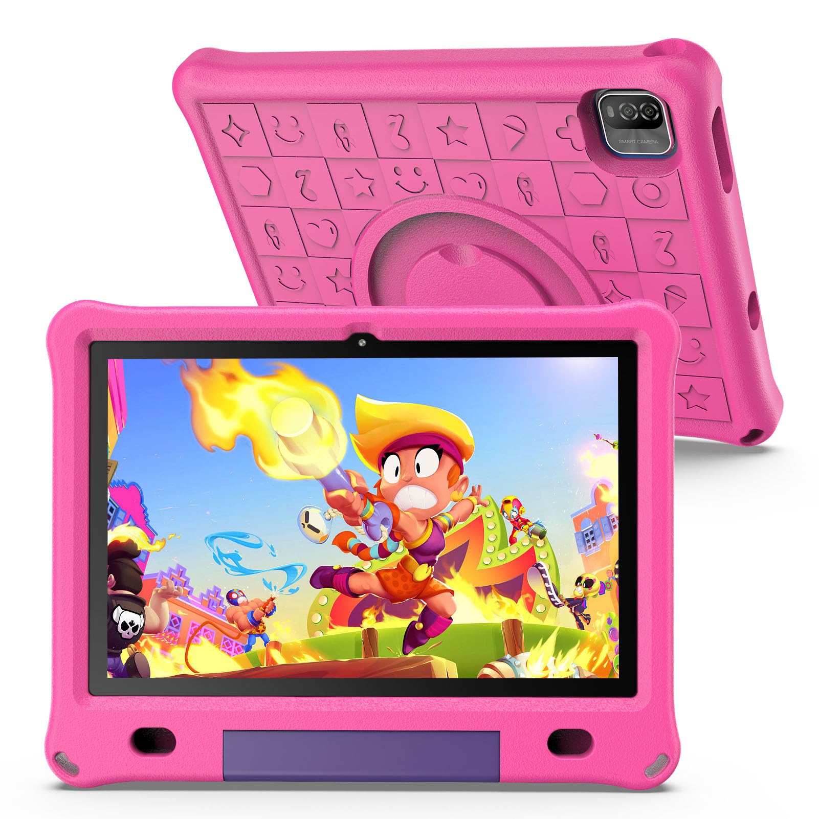 Pritom Tablet Android 12 per Bambini 10 Pollici, Rosa