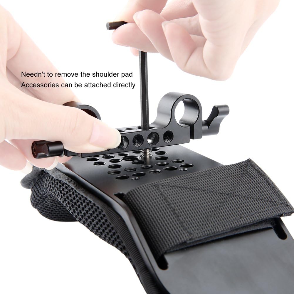 Niceyrig Camera Shoulder Pad con Railblock 15mm e Rods - immagine 4