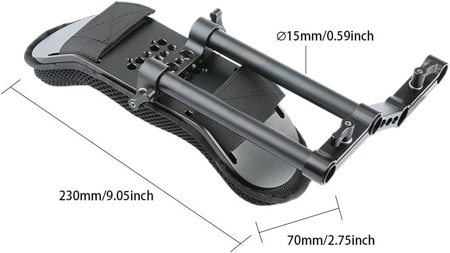 Niceyrig Camera Shoulder Pad con Railblock 15mm e Rods - immagine 5