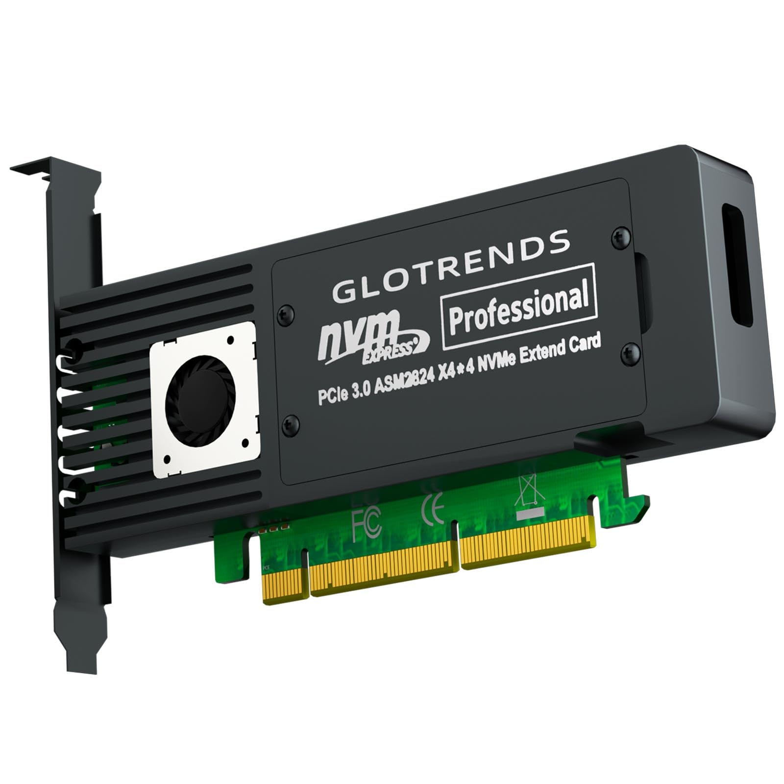 Glotrends ST560 - Adattatore Quad M.2 NVMe a PCIe 3.0 X8