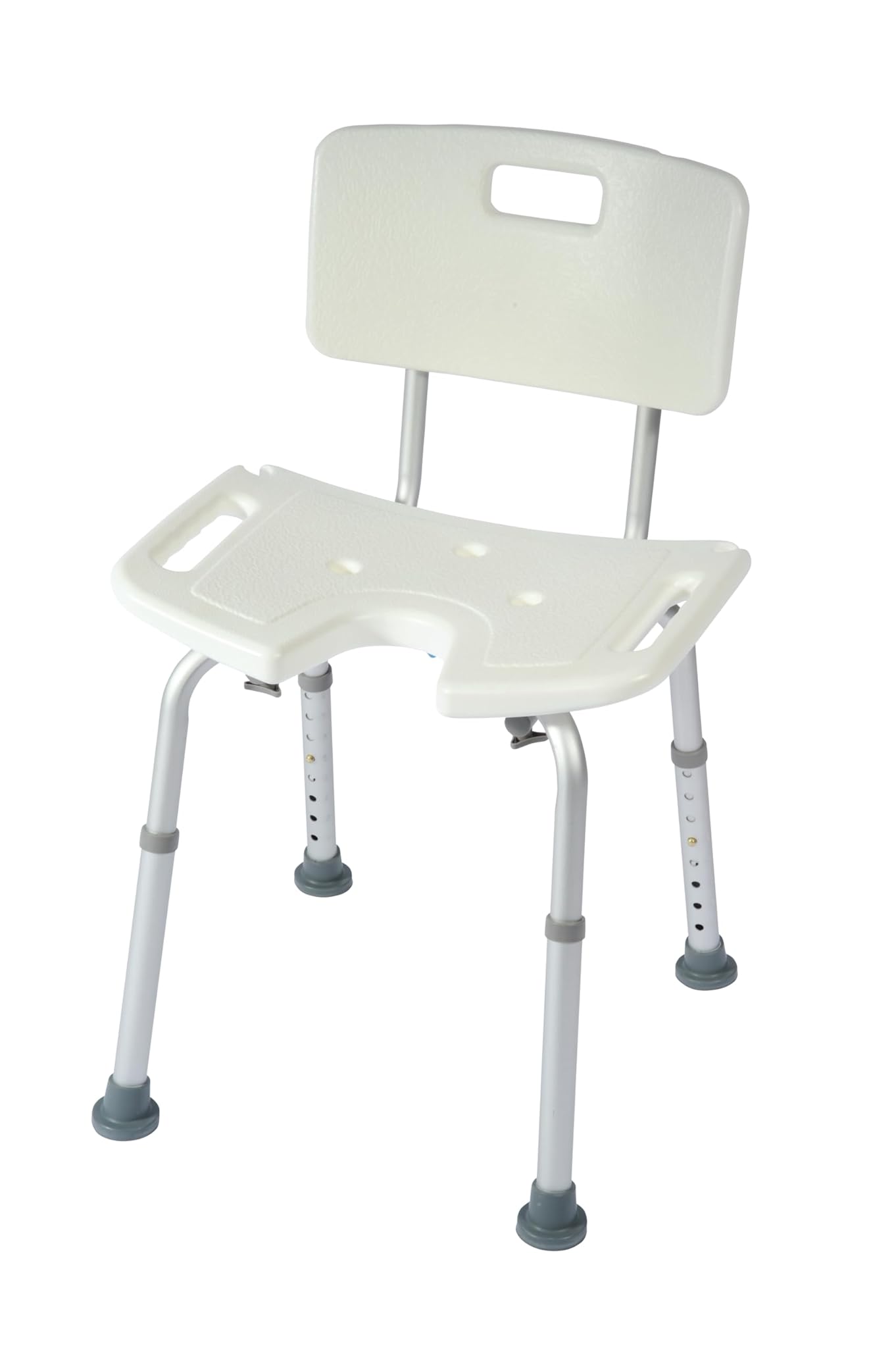 Sedia da doccia curva bianca