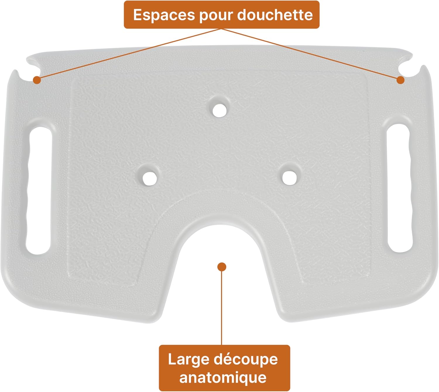 Sedia da doccia curva bianca - immagine 2