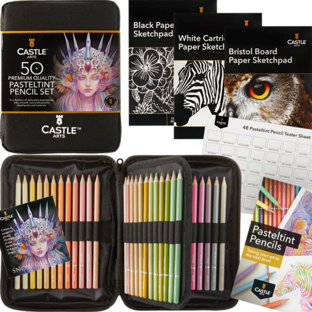 Castle Art Supplies - Set 48 Matite Colorate Pastello