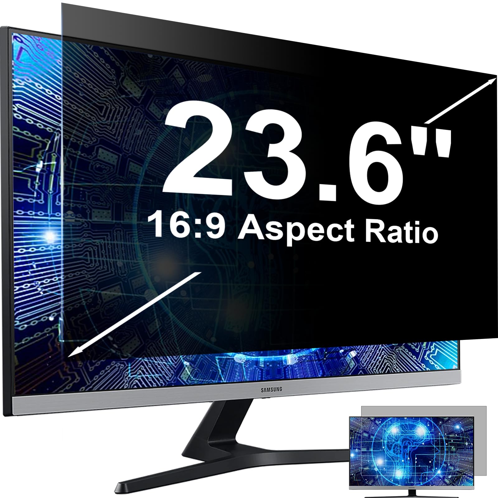 Mamol Filtro Privacy Premium 23.6" per Monitor 16:9