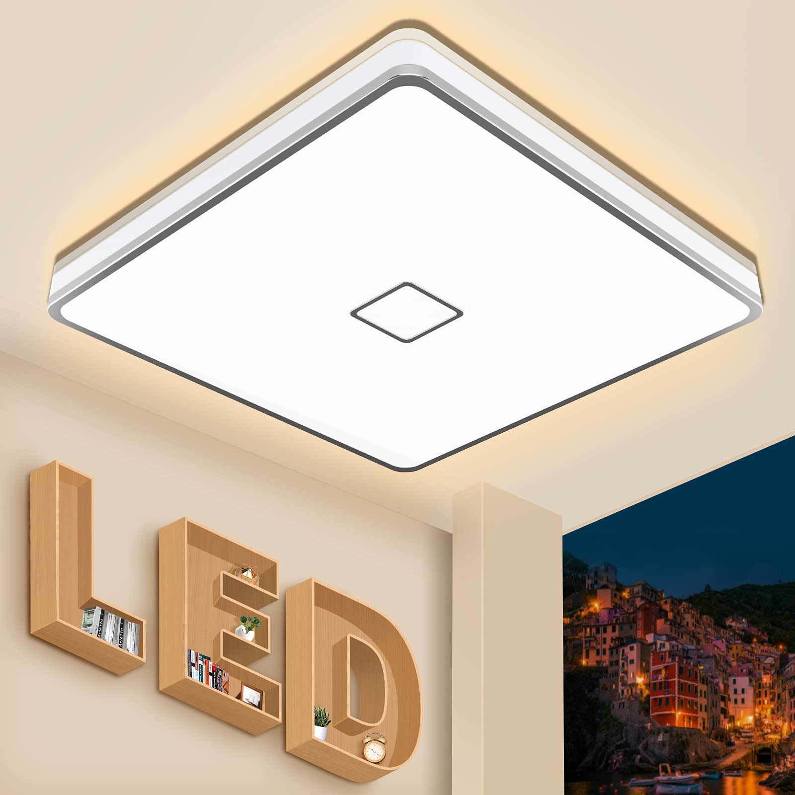 Airand Plafoniera Plafoniera a LED per bagno 3000K