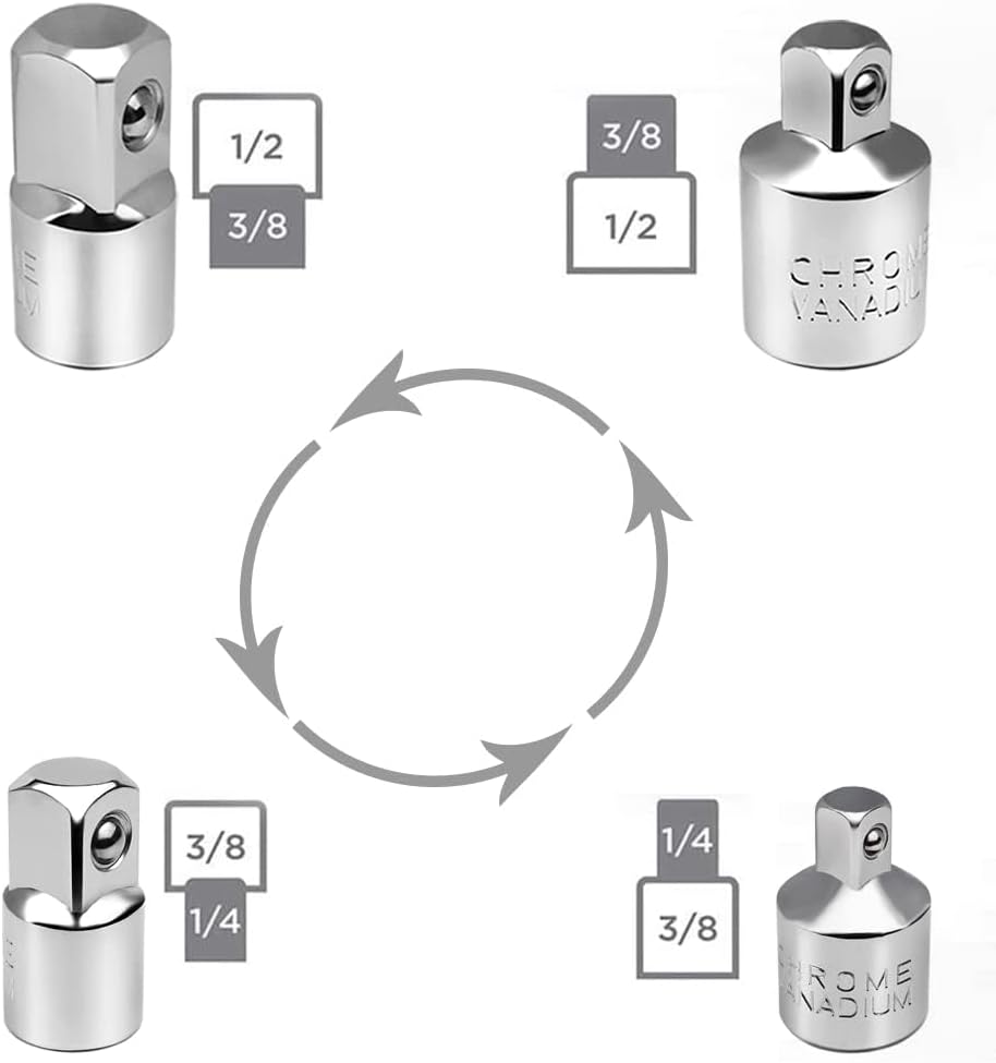 Set di 4 Adattatori per Bussola in Acciaio al Cromo - immagine 2