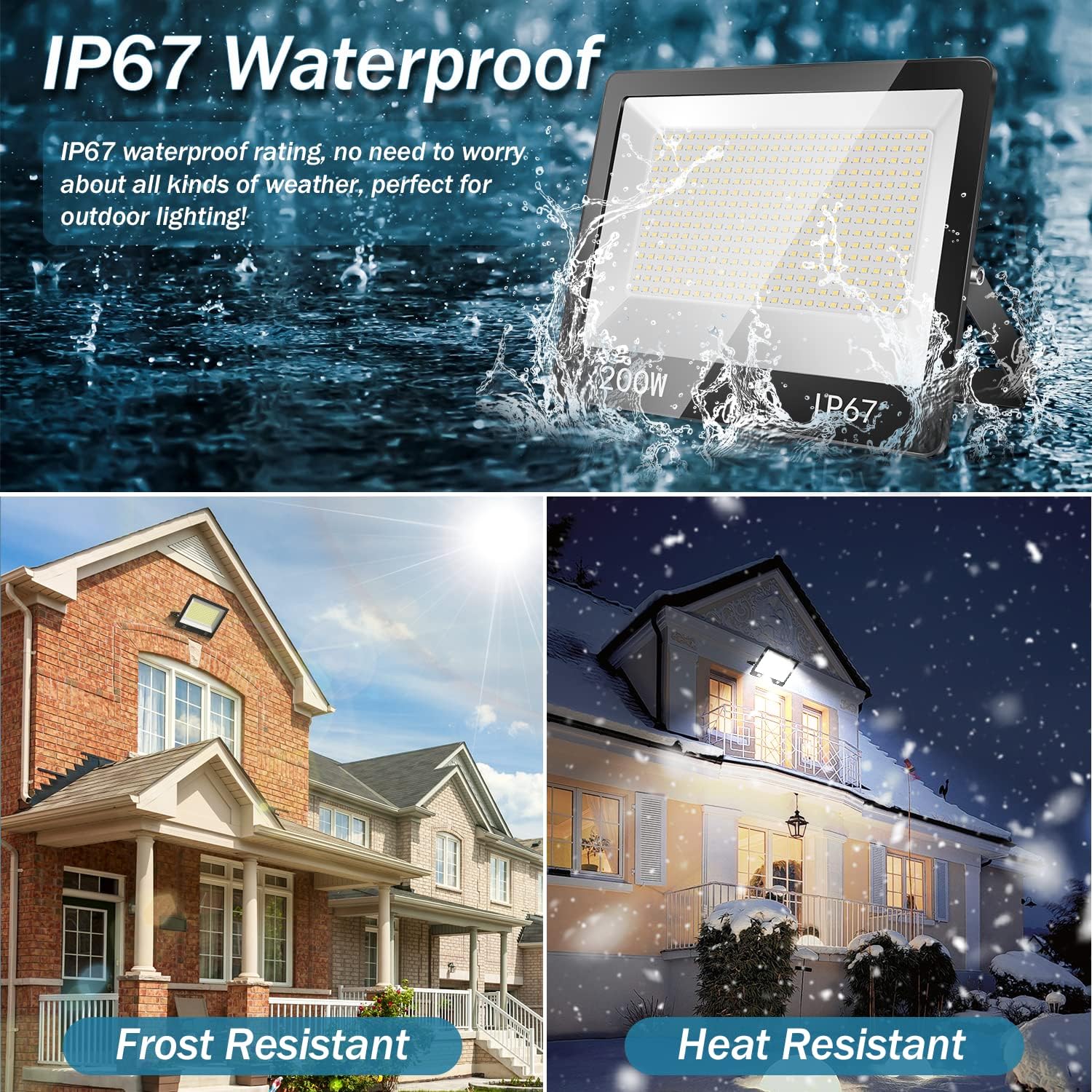 Yiqibro Faretto LED da Esterno 200W (2 Pezzi) - immagine 3
