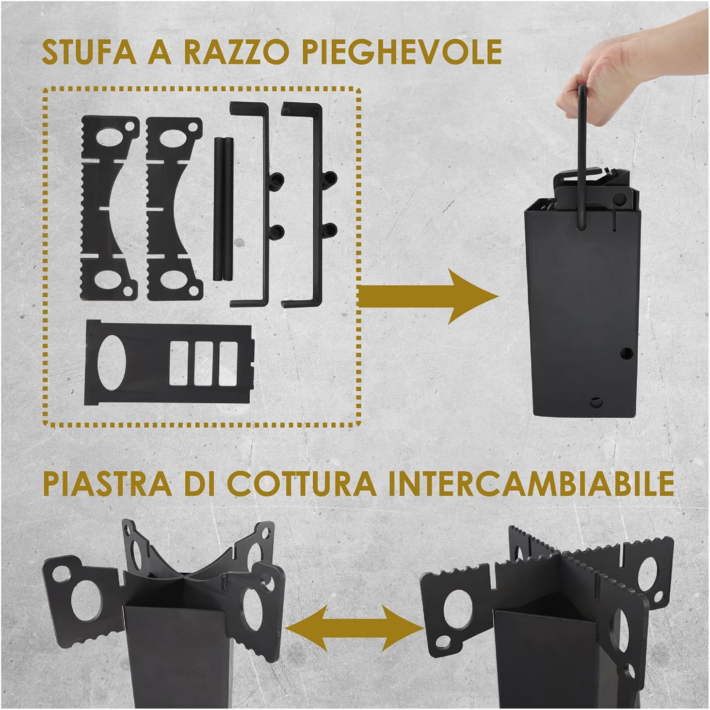 Starblue - Stufa a Razzo Pieghevole con Borsa - immagine 3