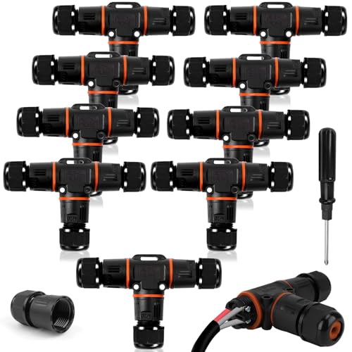 Himomo Connettori Elettrici Impermeabili 3 Poli (10 Pezzi)