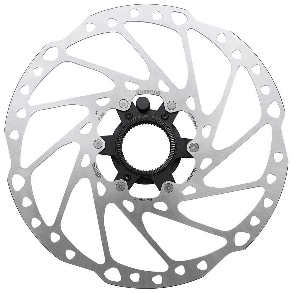 Shimano RT-EM600, Disco Freno Unisex-Adulti, Argento, 203mm