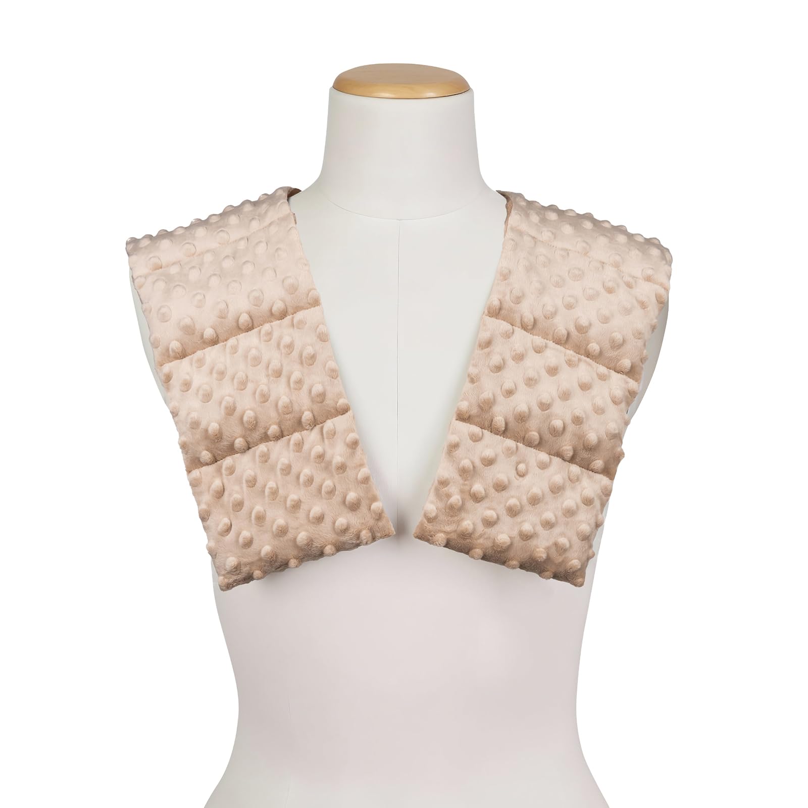 Coperta Ponderata per Spalle e Collo 1kg Minky Cappuccino