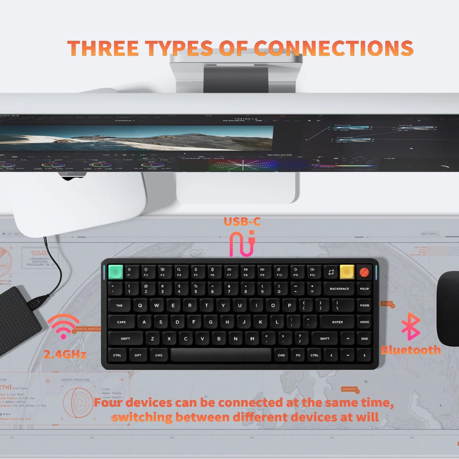 Nuphy Air75 V3 Tastiera Meccanica Wireless 84 Tasti - immagine 2