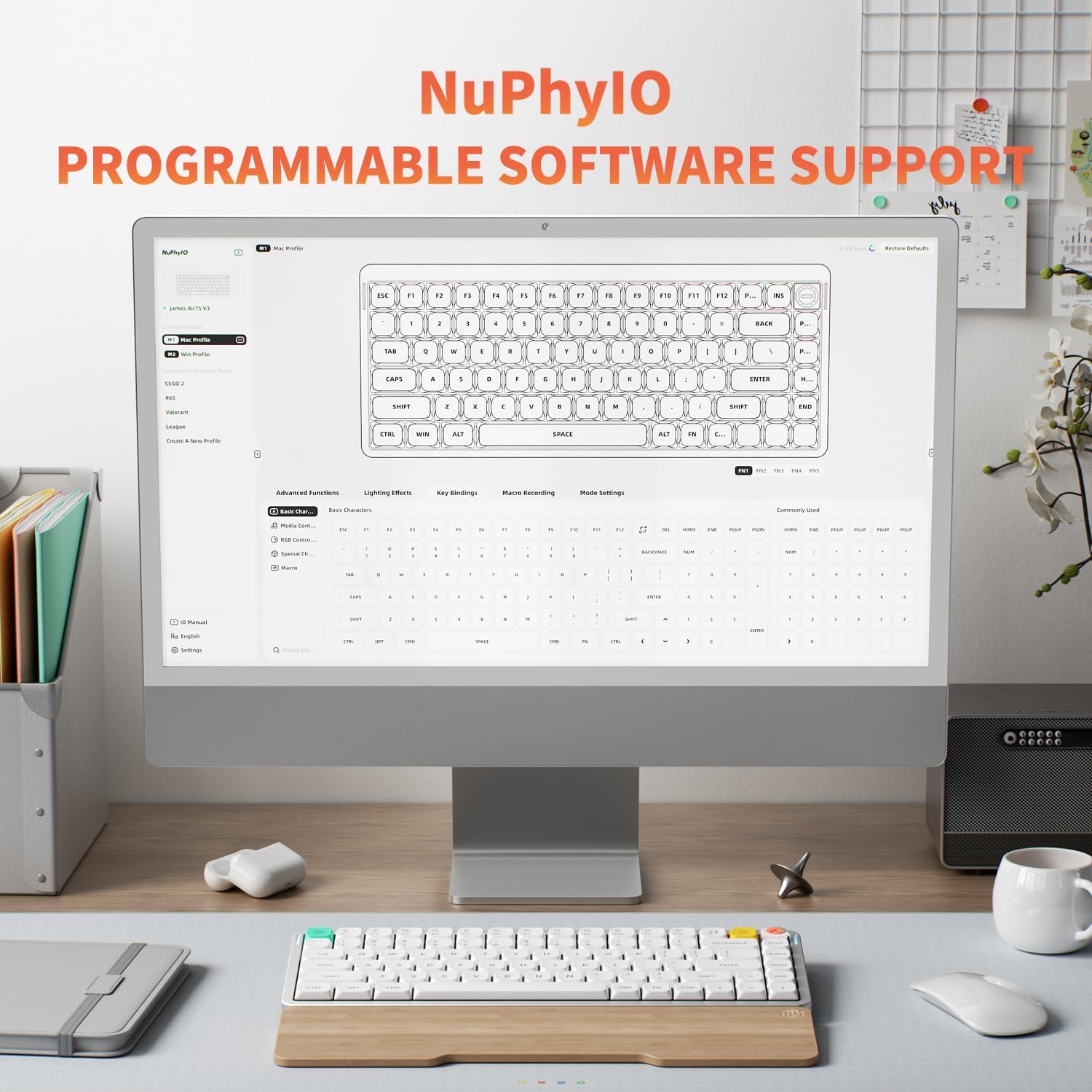 Nuphy Air75 V3 Tastiera Meccanica Wireless 84 Tasti - immagine 4