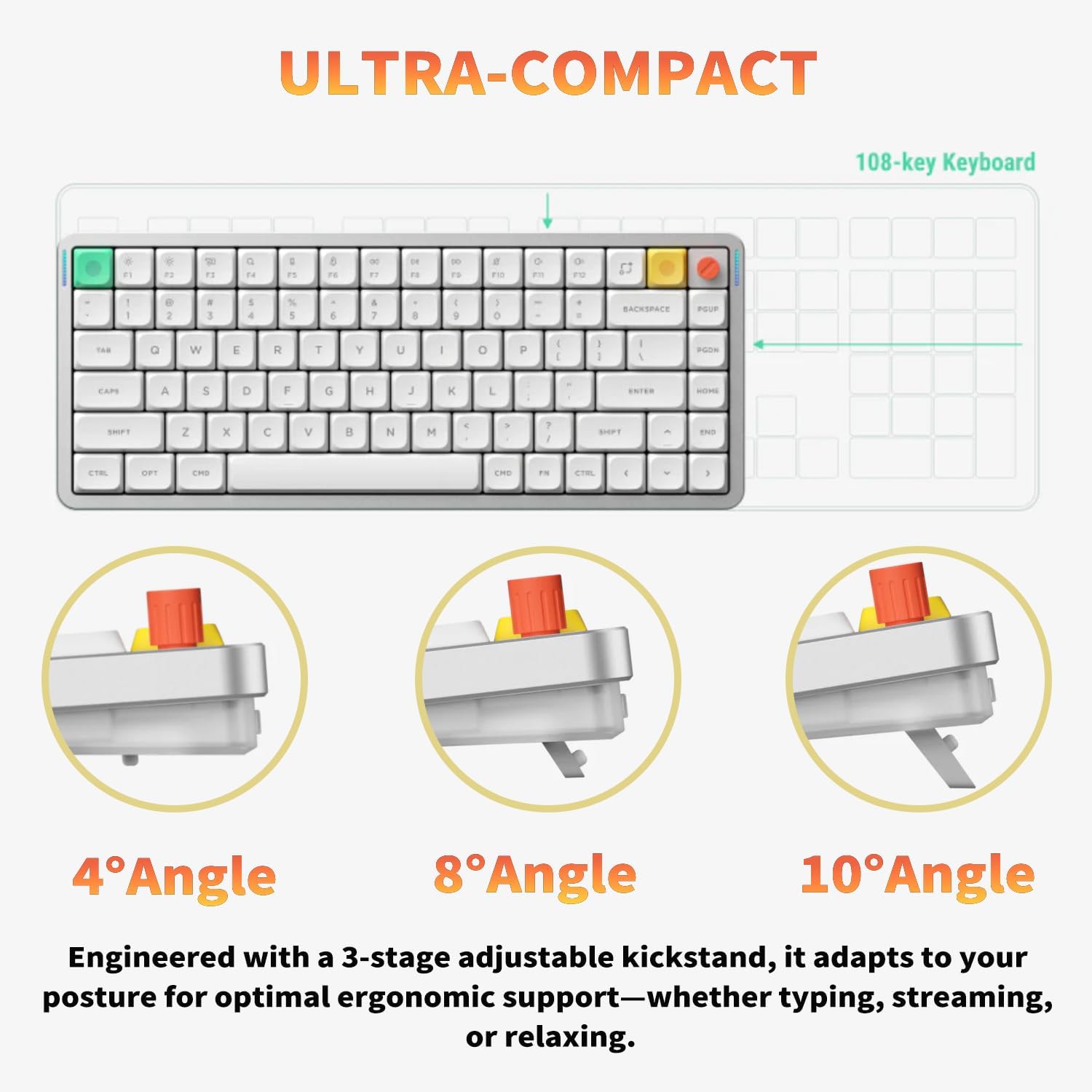 Nuphy Air75 V3 Tastiera Meccanica Wireless 84 Tasti - immagine 7