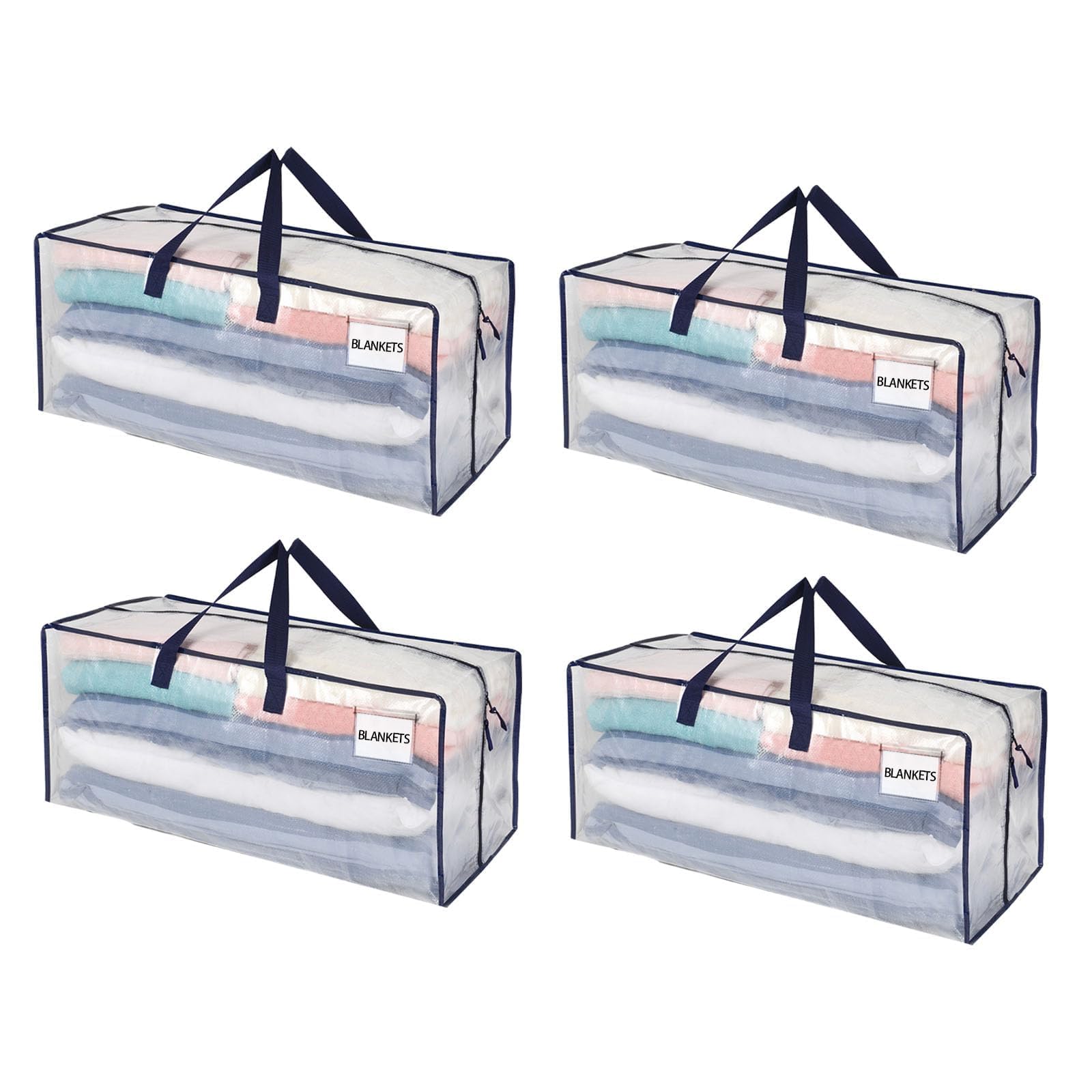 Veno Set 4 Borse da Trasloco Extra Large Trasparente