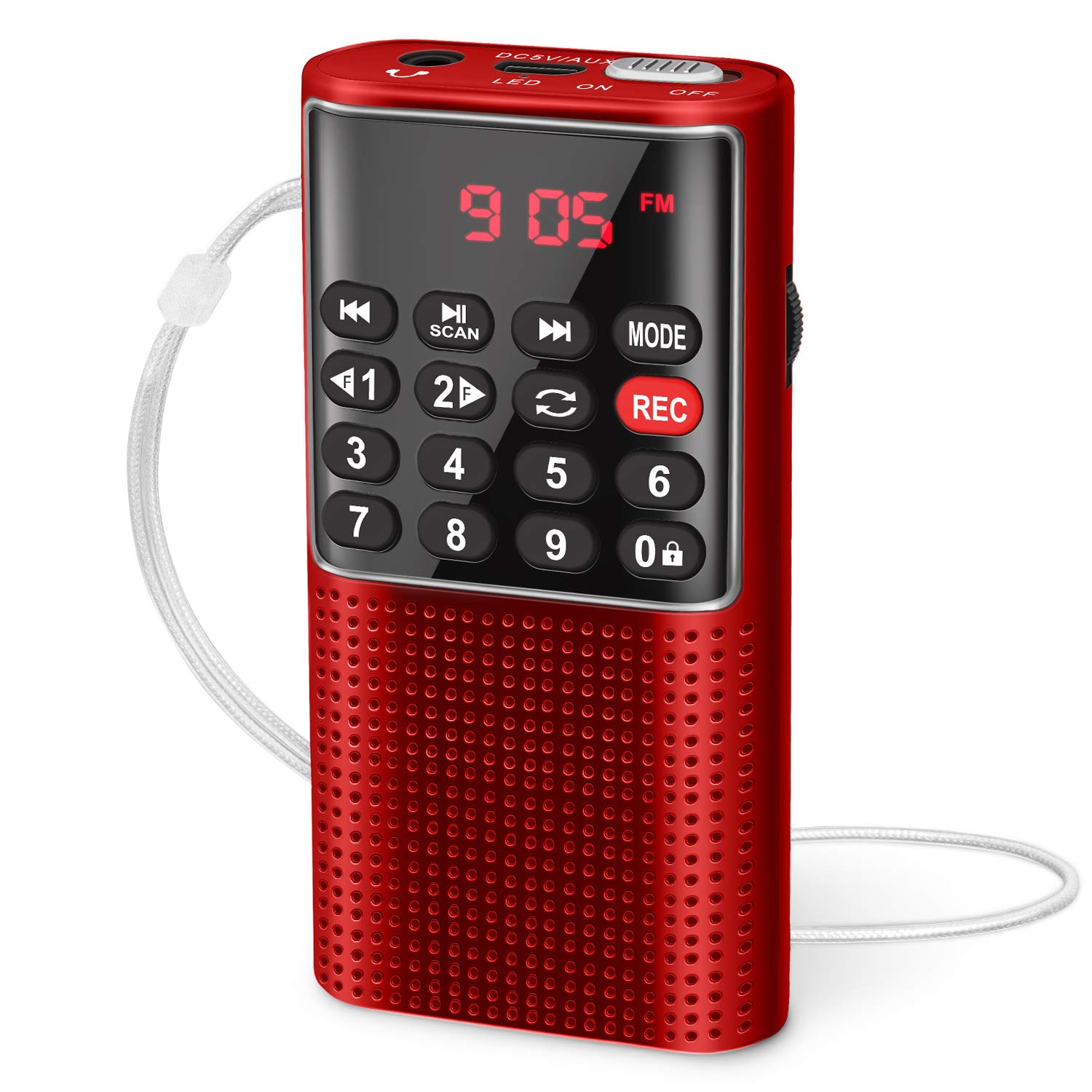 Prunus J-328 Mini Radio Portatile Tascabile Digitale