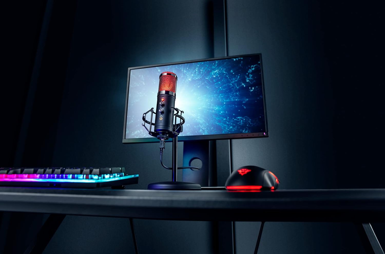 Trust Gaming GXT 256 Exxo Microfono USB per Streaming, Nero - immagine 7