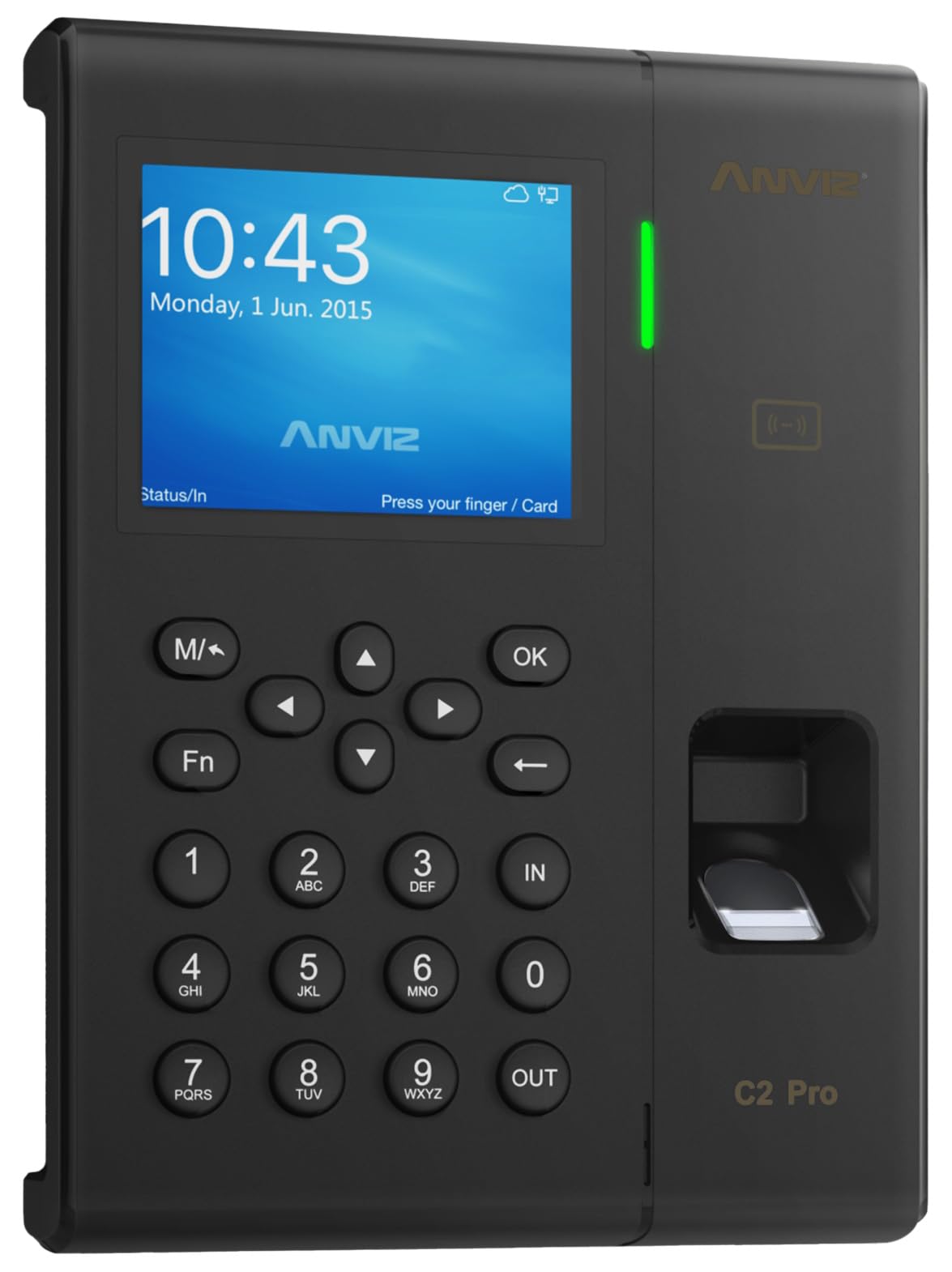 Anviz C2-PRO Rilevazione Presenze, Nero