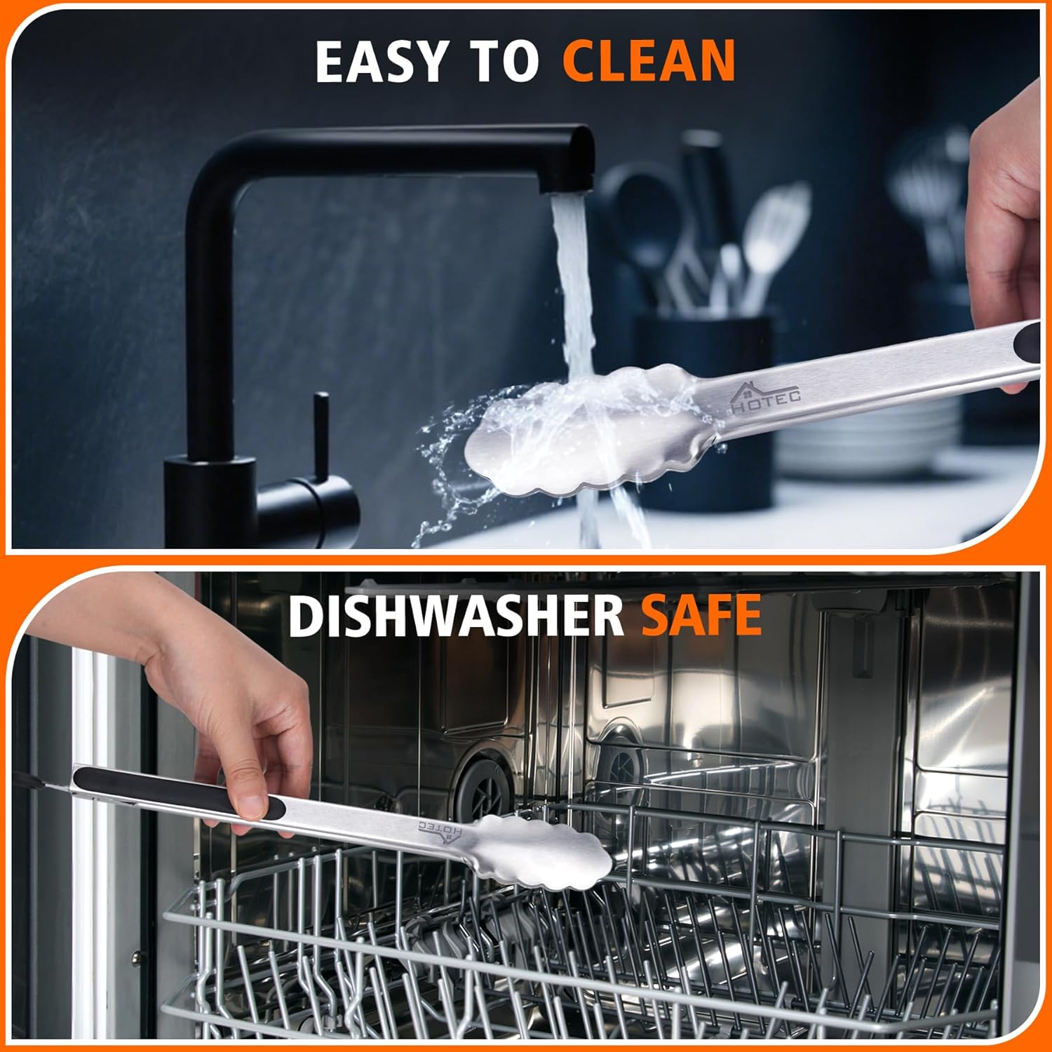 Hotec Pinze da Cucina in Acciaio INOX Set da 2 - immagine 7