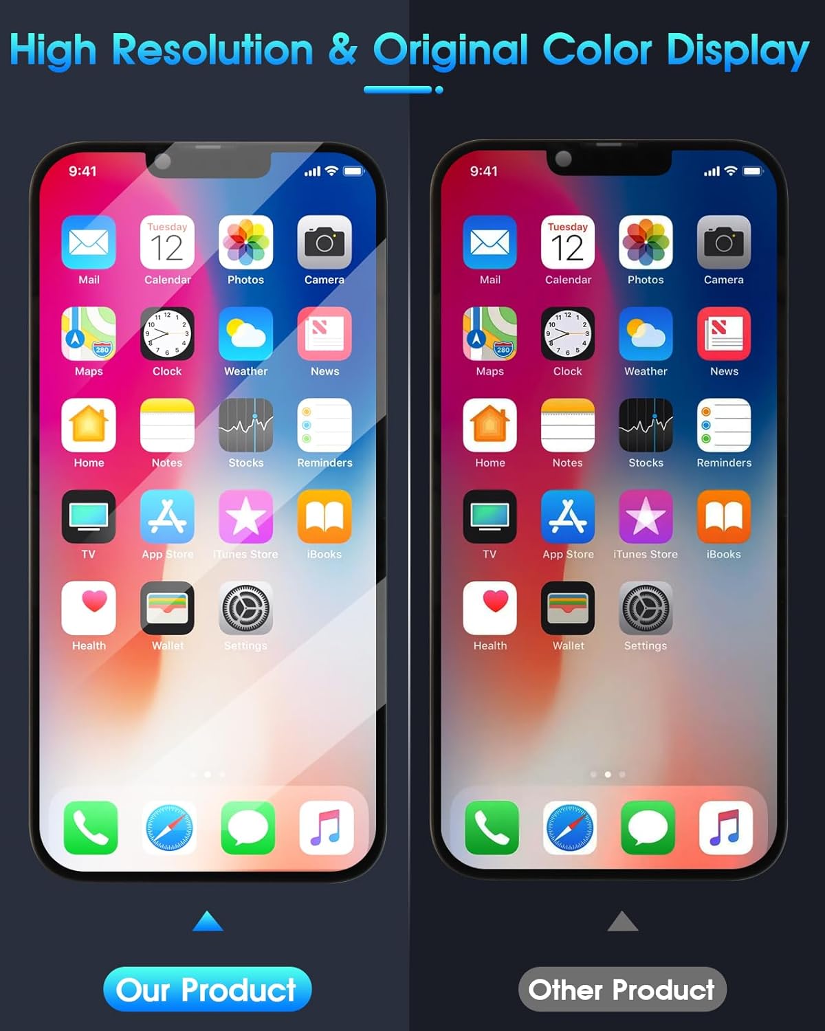 Display LCD per iPhone 13 Pro Max (6,7", Nero) - immagine 4