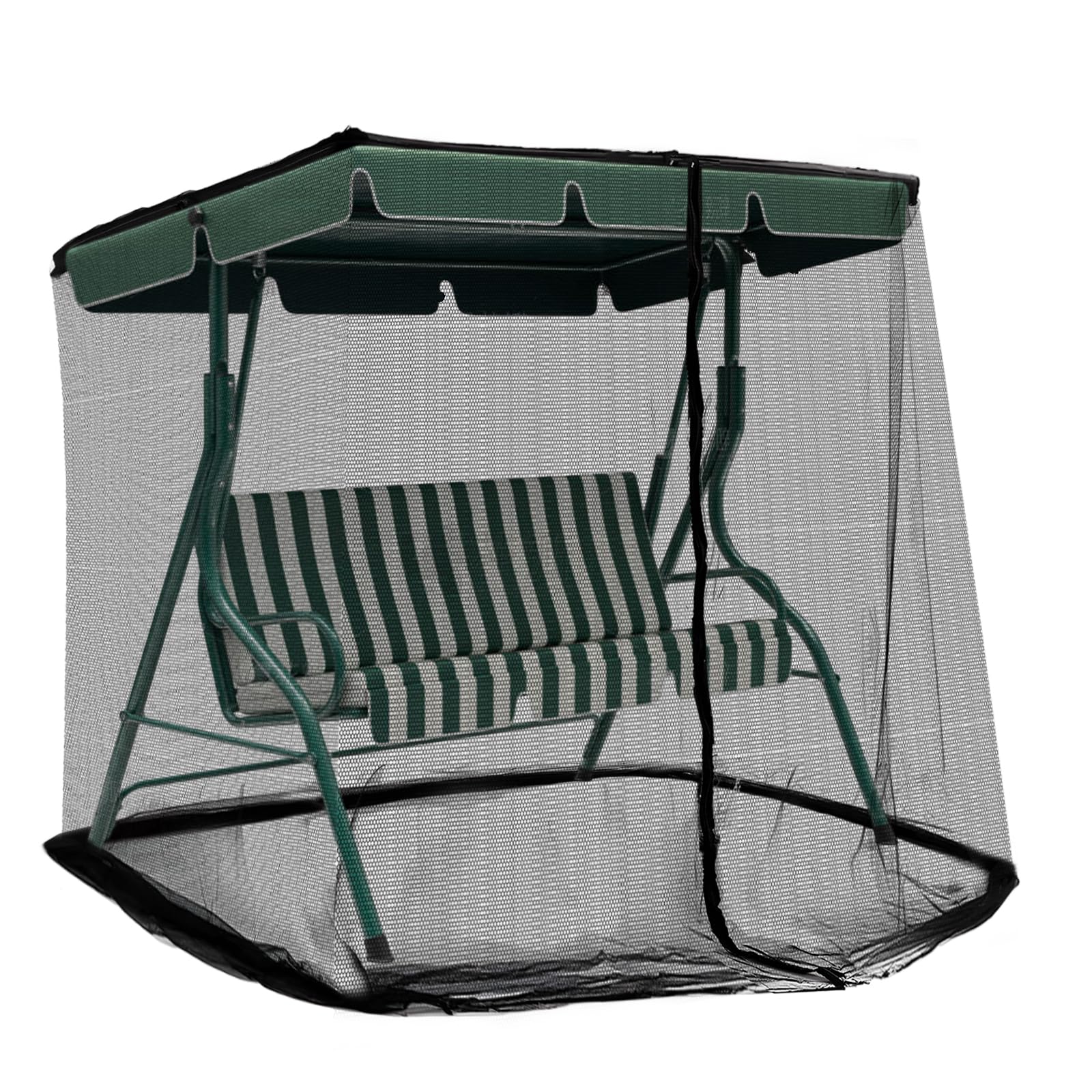 Dellyy Zanzariera per Altalena da Giardino 3 Posti, Nera