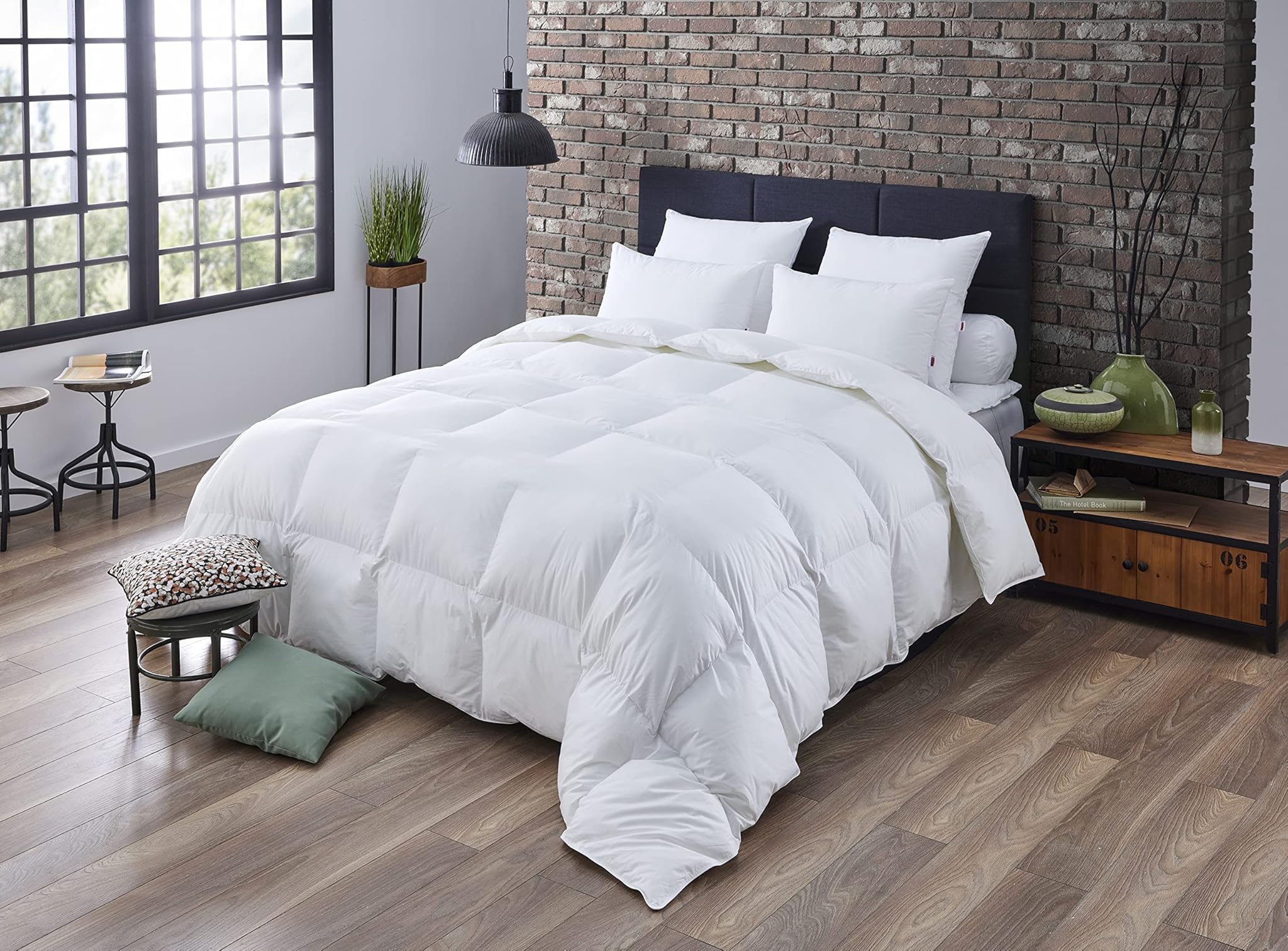 Dodo, piumone singolo con rivestimento in cotone, Bianco (weiß), 140 x 200 cm