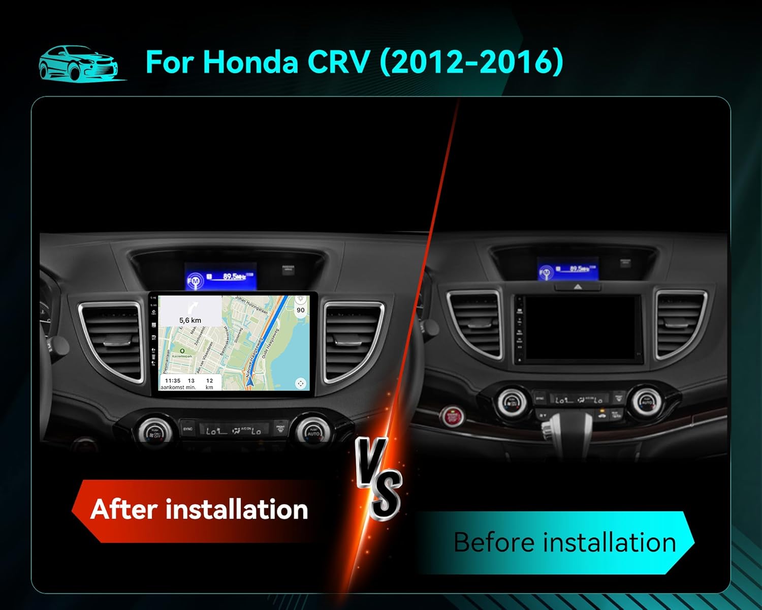 SXAUTO Autoradio Android 15 IPS per Honda CRV (2012-2016) - immagine 3