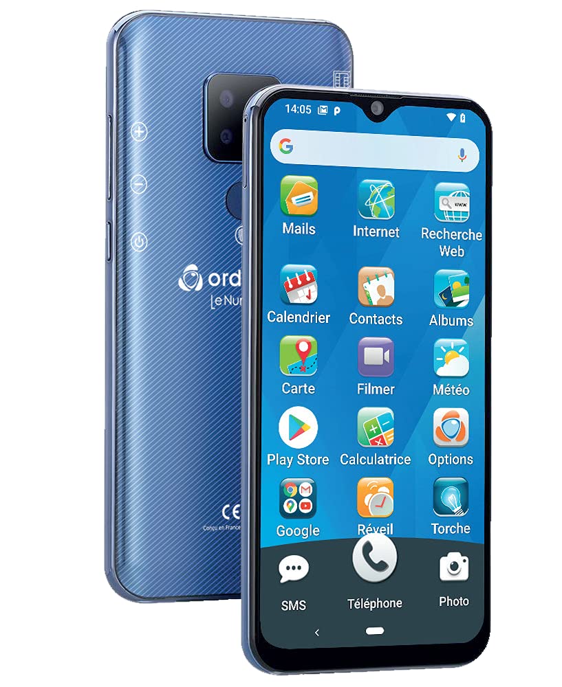 Ordissimo LeNumero2 - Smartphone Semplice per Senior, Blu